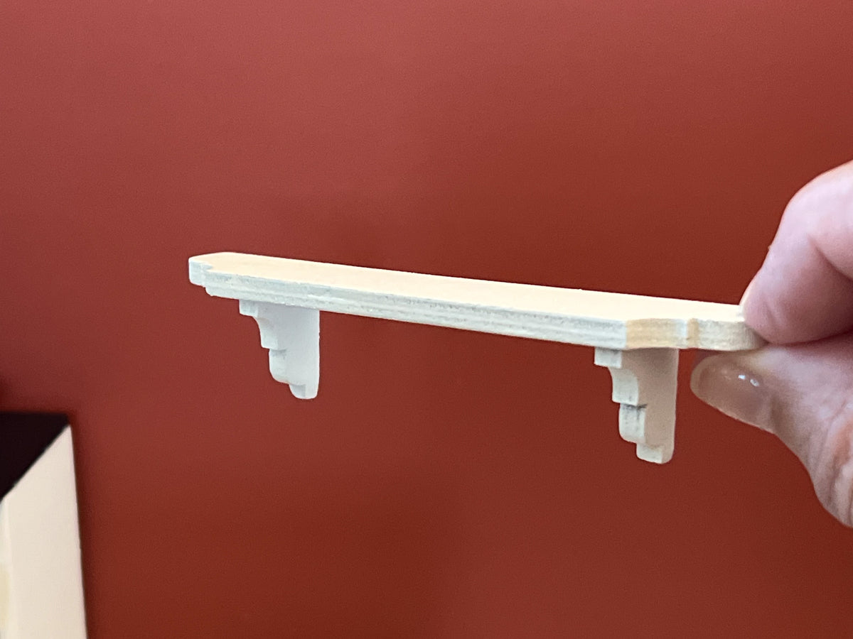 1:12 Scale Miniature White Wall Shelf â Dollhouse Display Shelf