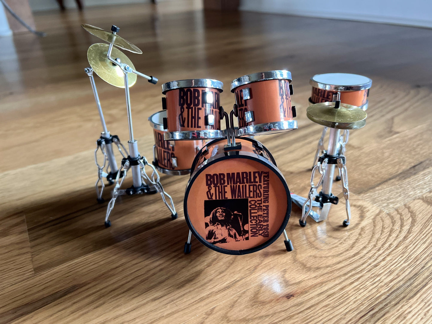 Miniature Bob Marley & The Wailers Drum Set-1:12 Scale – Dollhouse Reggae Collectible Instrumets __etsy:6121175594