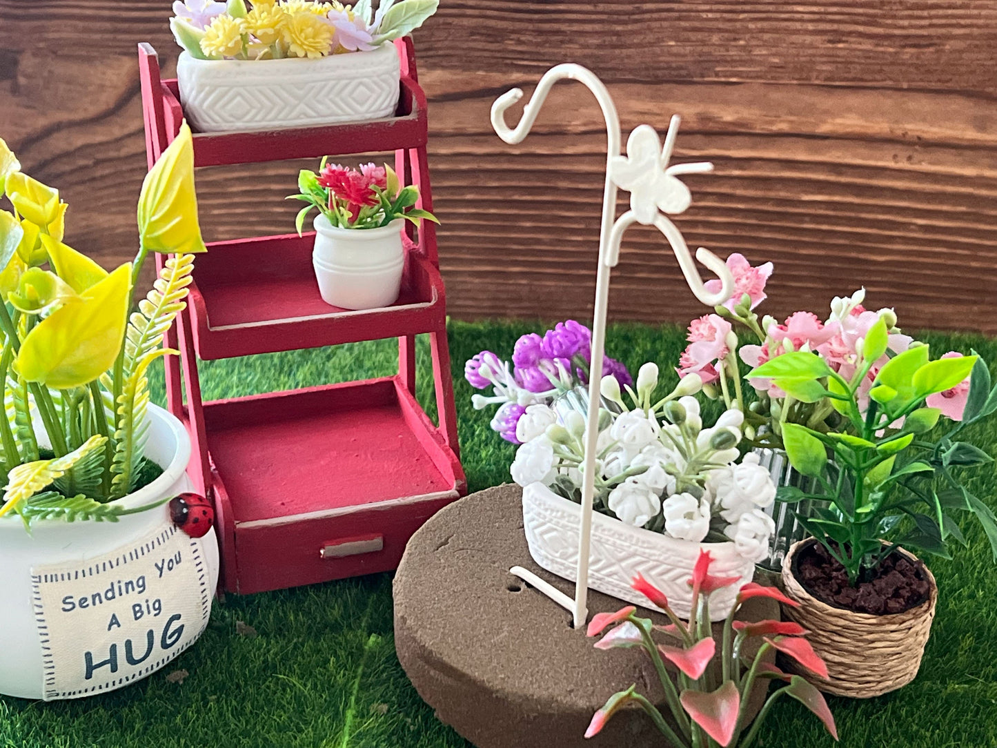 Miniature Garden Plant Hanger 1:12 Scale | Dollhouse Butterfly Wire Hook Outdoor Decor __etsy:5728775842