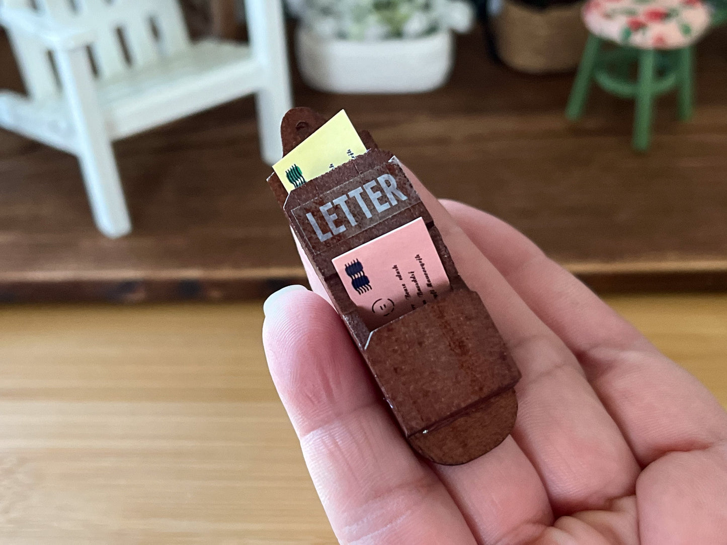 Miniature 1:12 Scale Wooden Letter Holder – Dollhouse Mail Organizer __etsy:5858272500