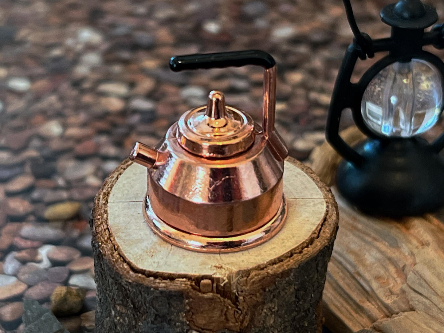 Miniature Vintage Copper Kettle 1:12 Scale – Dollhouse Kitchen & Camping Hot Water Kettle __etsy:6710479564