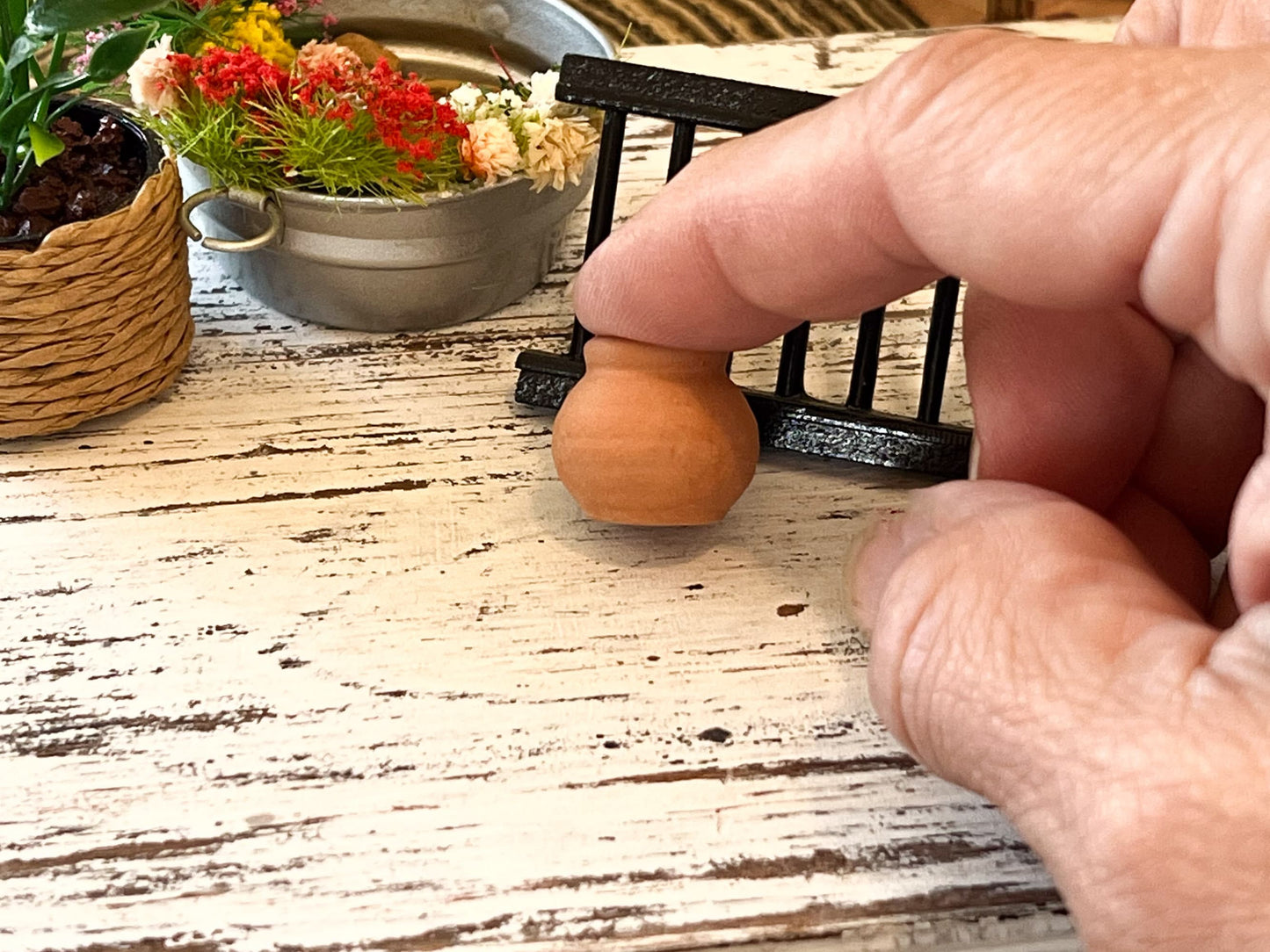Dollhouse Miniature Clay Pot for Dollhouse – 1:12 Scale-Dollhouse Home Decor __etsy:5608202838