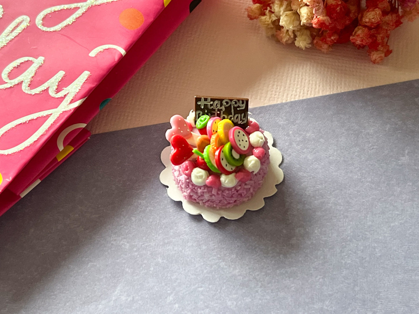 Dollhouse Miniature Round Cake, 1PC 1:12 Scale Cade, Dollhouse Bakery, Dollhouse Party Essential, Dollhouse Party Cake Dollhouse Celebration __etsy:5676628289