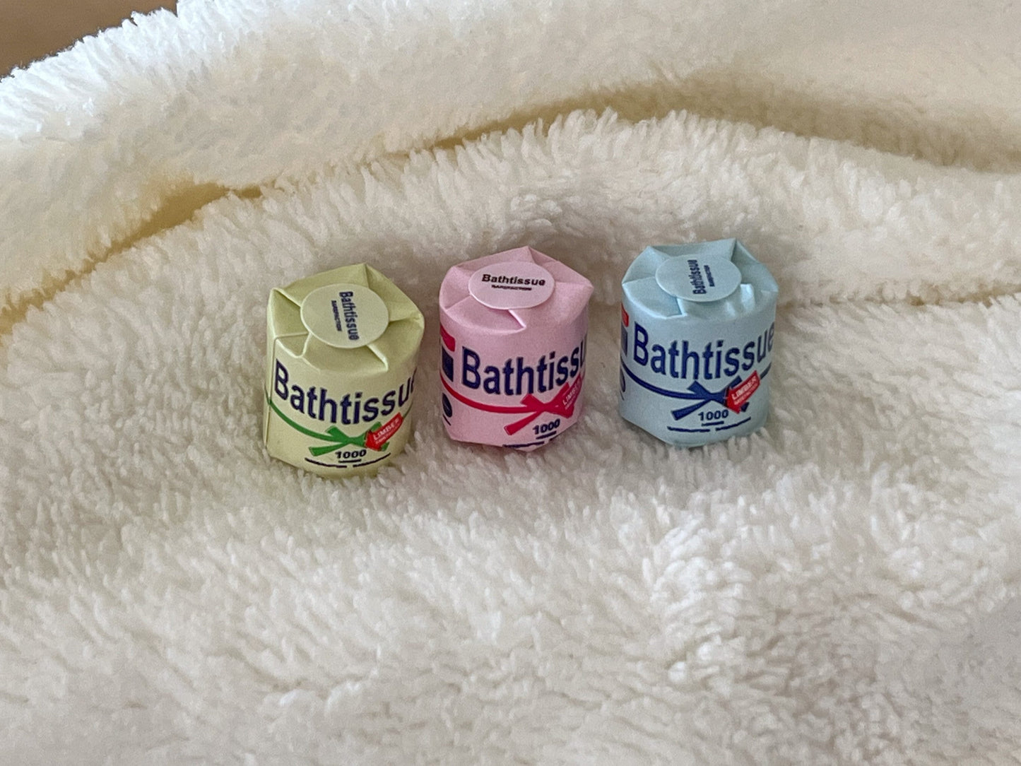 Miniature Toilet Paper Roll 3PC Set –1:12 Scale - Bathroom Accessory __etsy:6052388149
