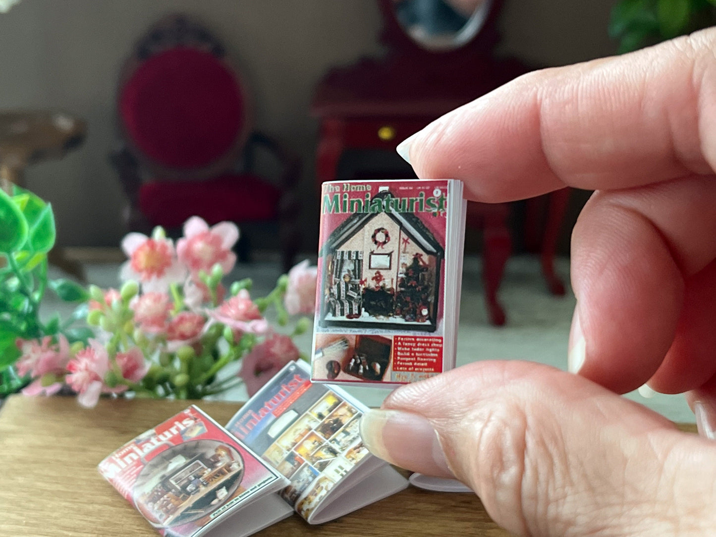 Miniature Book Set of 4PCs, 1:6 Scale, Dollhouse Decorative Books with Blank Pages __etsy:6231691549
