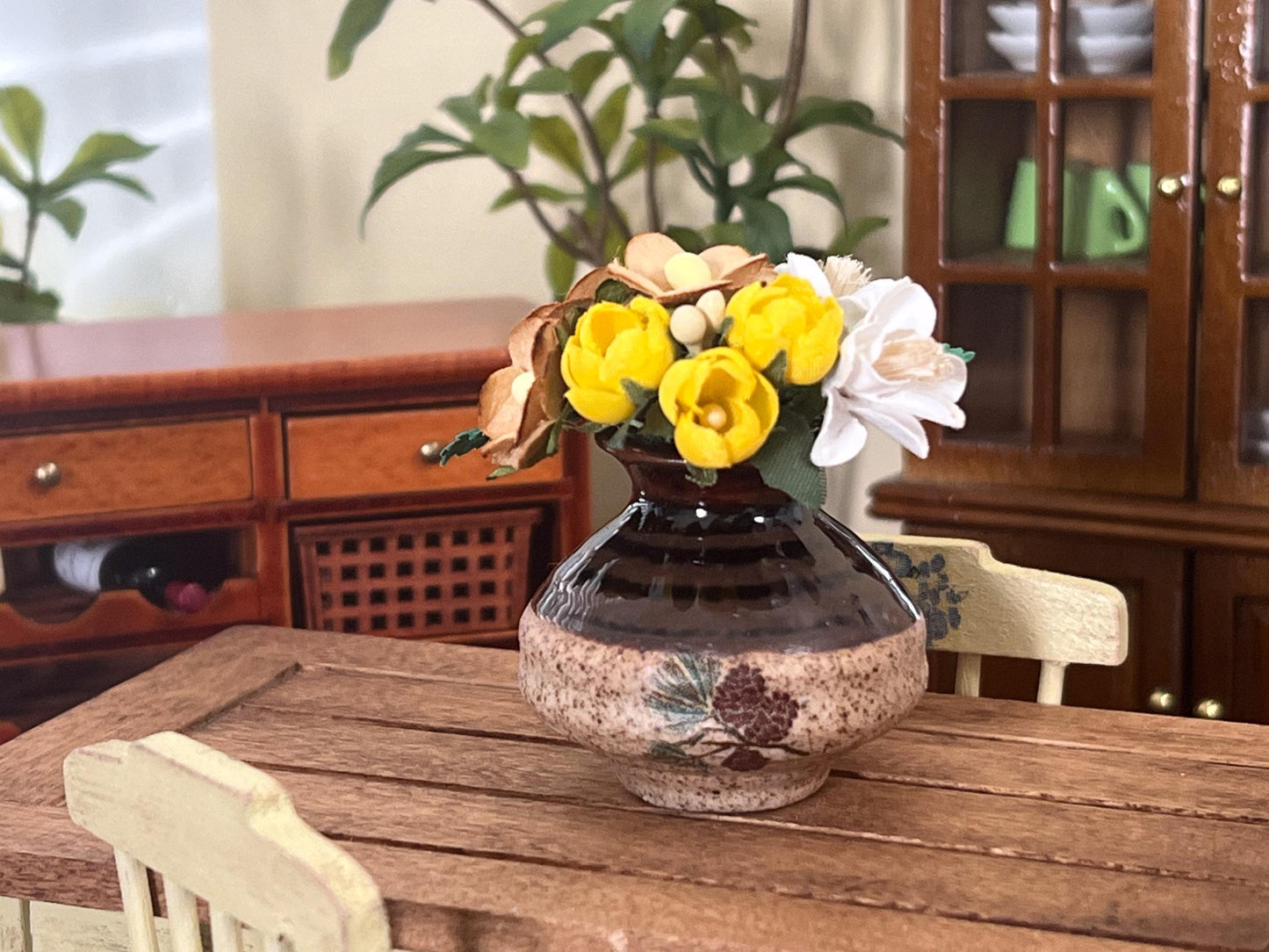 Miniature Ceramic Vase â 1:6 Scale Dollhouse Fall Floral Decor __etsy:7025153617