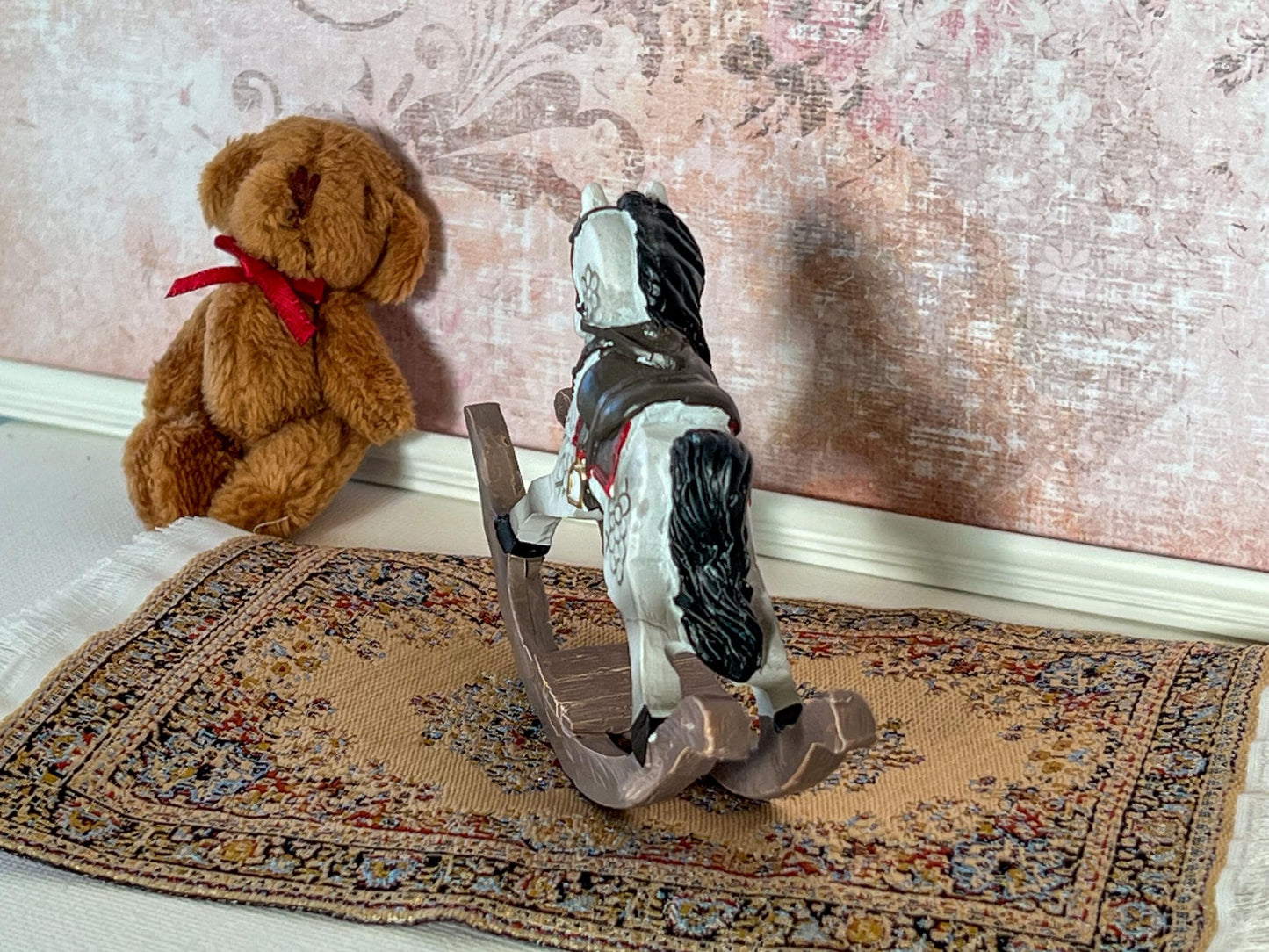 Dollhouse Rocking Horse - 1:6 Scale - Miniature Nursery Decor, Classic Nursery Accent - Large __etsy:7687277428