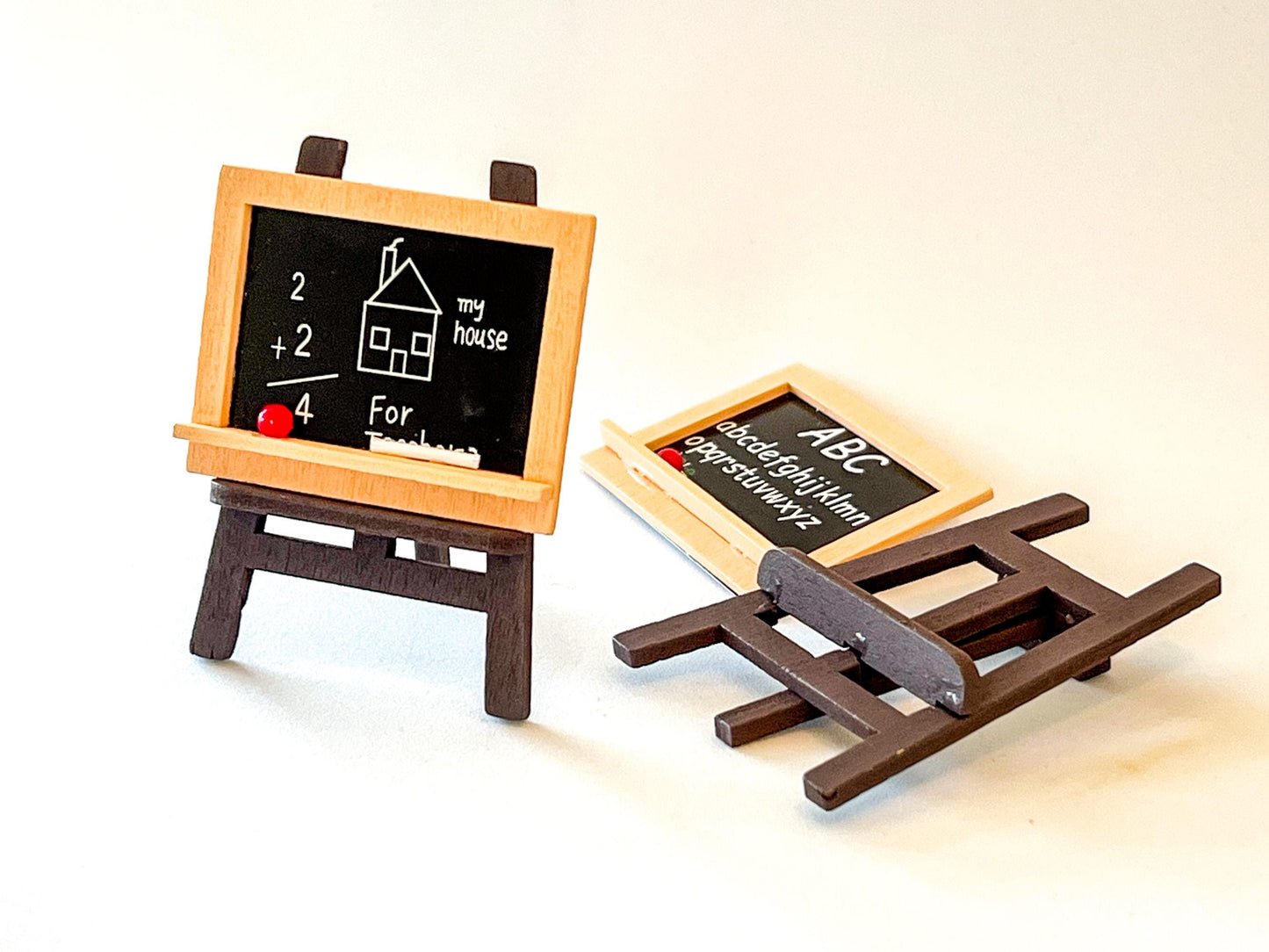 Miniature Blackboard with Stand – 1:12 Scale - Dollhouse Chalkboard with Chalk & Eraser __etsy:7894614735