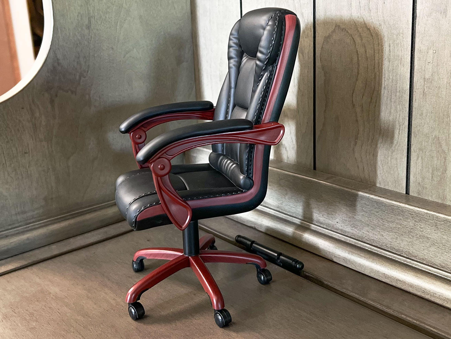 Dollhouse Executive Swivel Office Desk Chair – 1:6 Scale Action Figure Miniature Furniture __etsy:6761167698