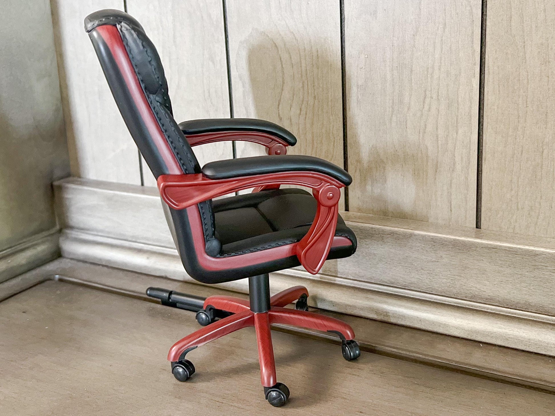 Dollhouse Executive Swivel Office Desk Chair – 1:6 Scale Action Figure Miniature Furniture __etsy:6809182273