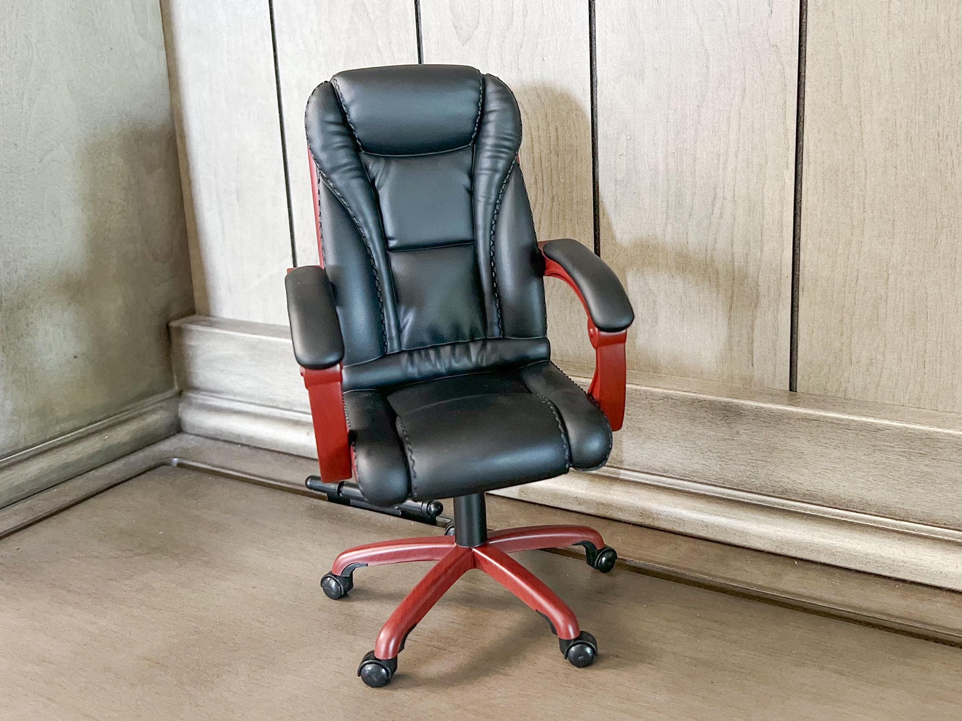 Dollhouse Executive Swivel Office Desk Chair – 1:6 Scale Action Figure Miniature Furniture __etsy:6761167756