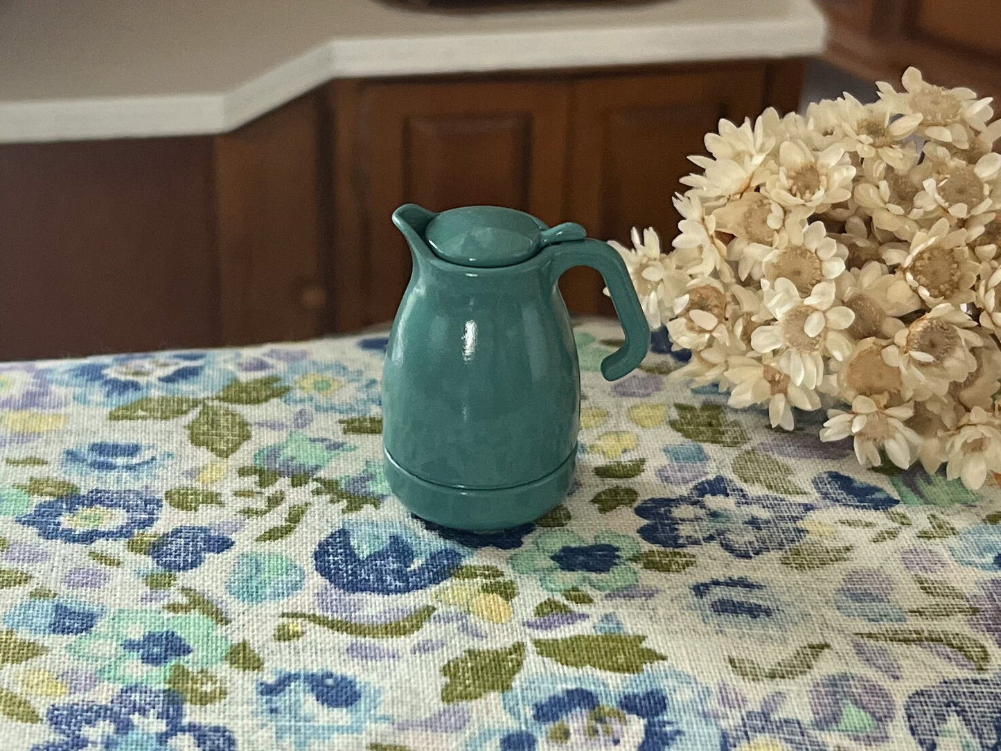 Dollhouse Metal Kettle – 1:6 Scale Doll Kitchen Decor, Realistic Mini Teapot __etsy:5584469832
