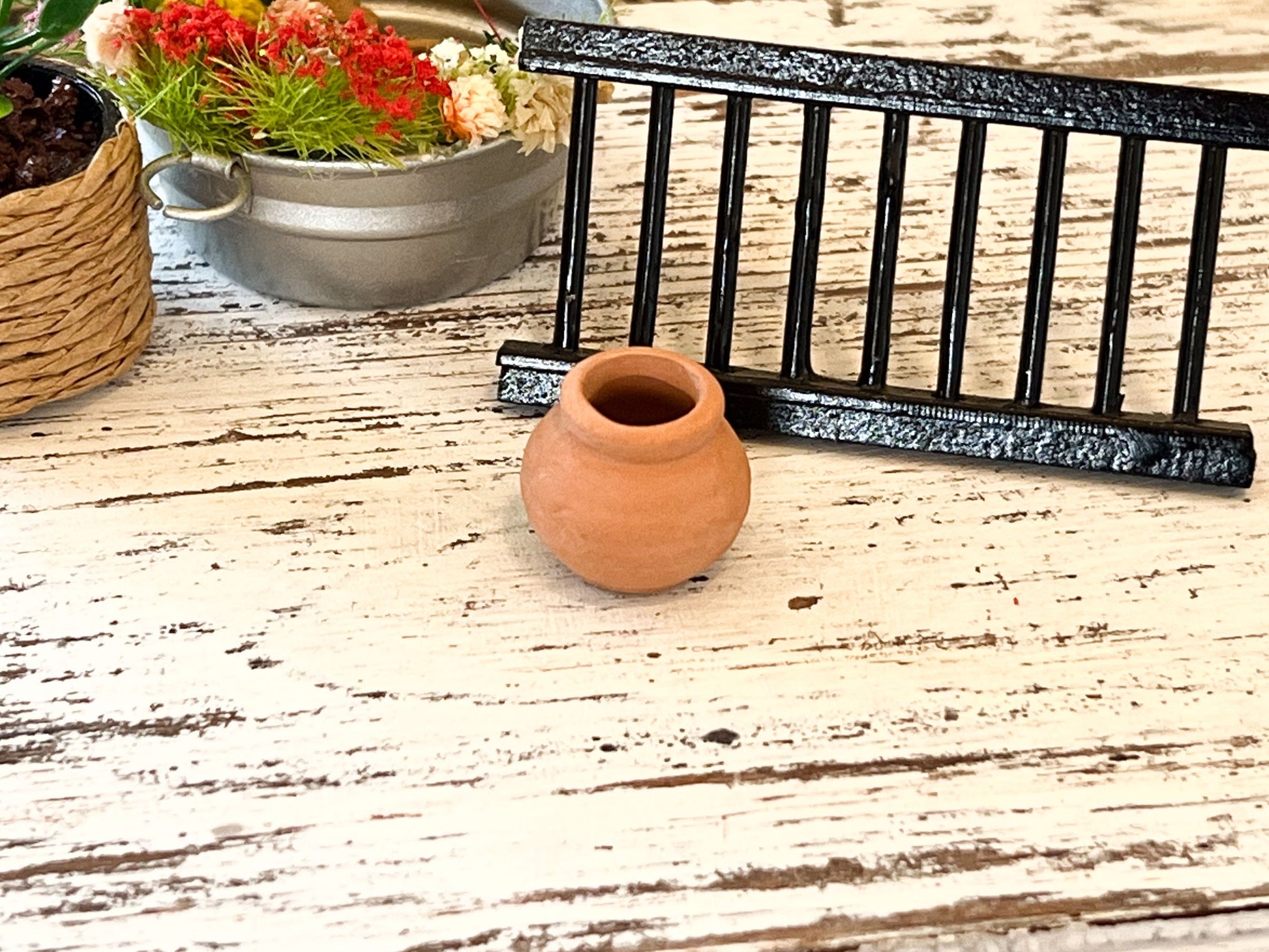 Dollhouse Miniature Clay Pot for Dollhouse – 1:12 Scale-Dollhouse Home Decor __etsy:5656289639