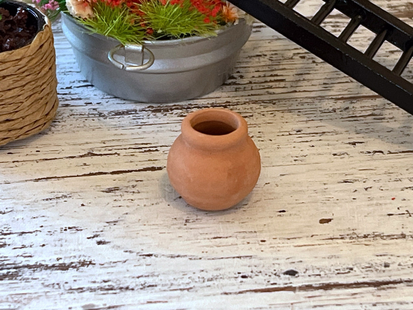 Dollhouse Miniature Clay Pot for Dollhouse – 1:12 Scale-Dollhouse Home Decor __etsy:5656289583