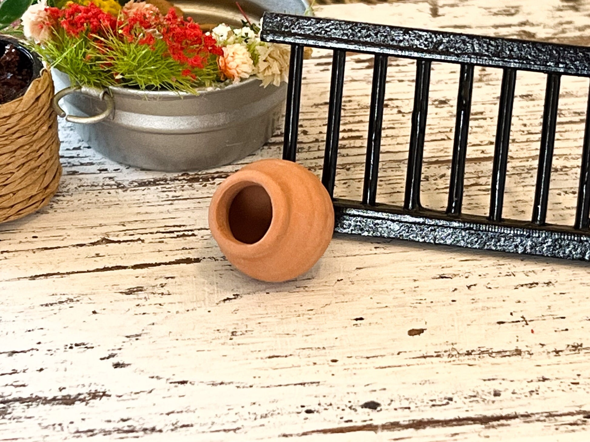 Dollhouse Miniature Clay Pot for Dollhouse – 1:12 Scale-Dollhouse Home Decor __etsy:5608203132