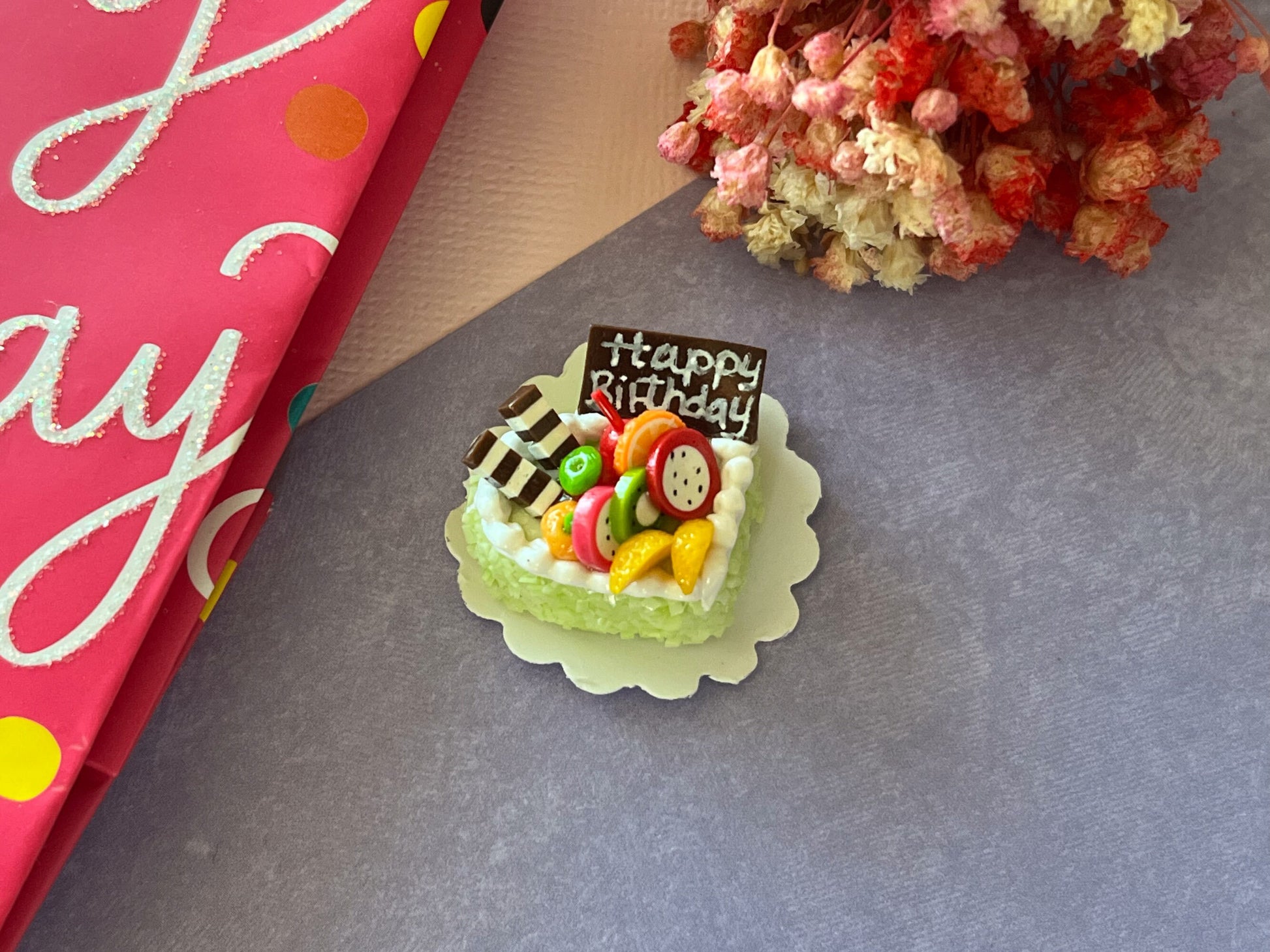 Dollhouse Miniature Heart Cakes: 12th Scale Bakery Decor __etsy:5676321659