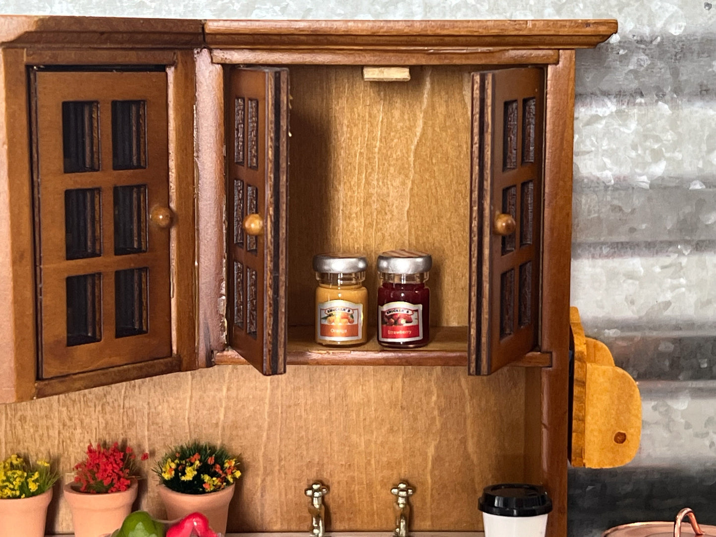 Dollhouse Miniature 1:12 Scale Smucker's Strawberry & Orange Jelly Set – Iconic Kitchen Pantry Decor - Preserve Fruit Spread in Glass Jar __etsy:6051160252