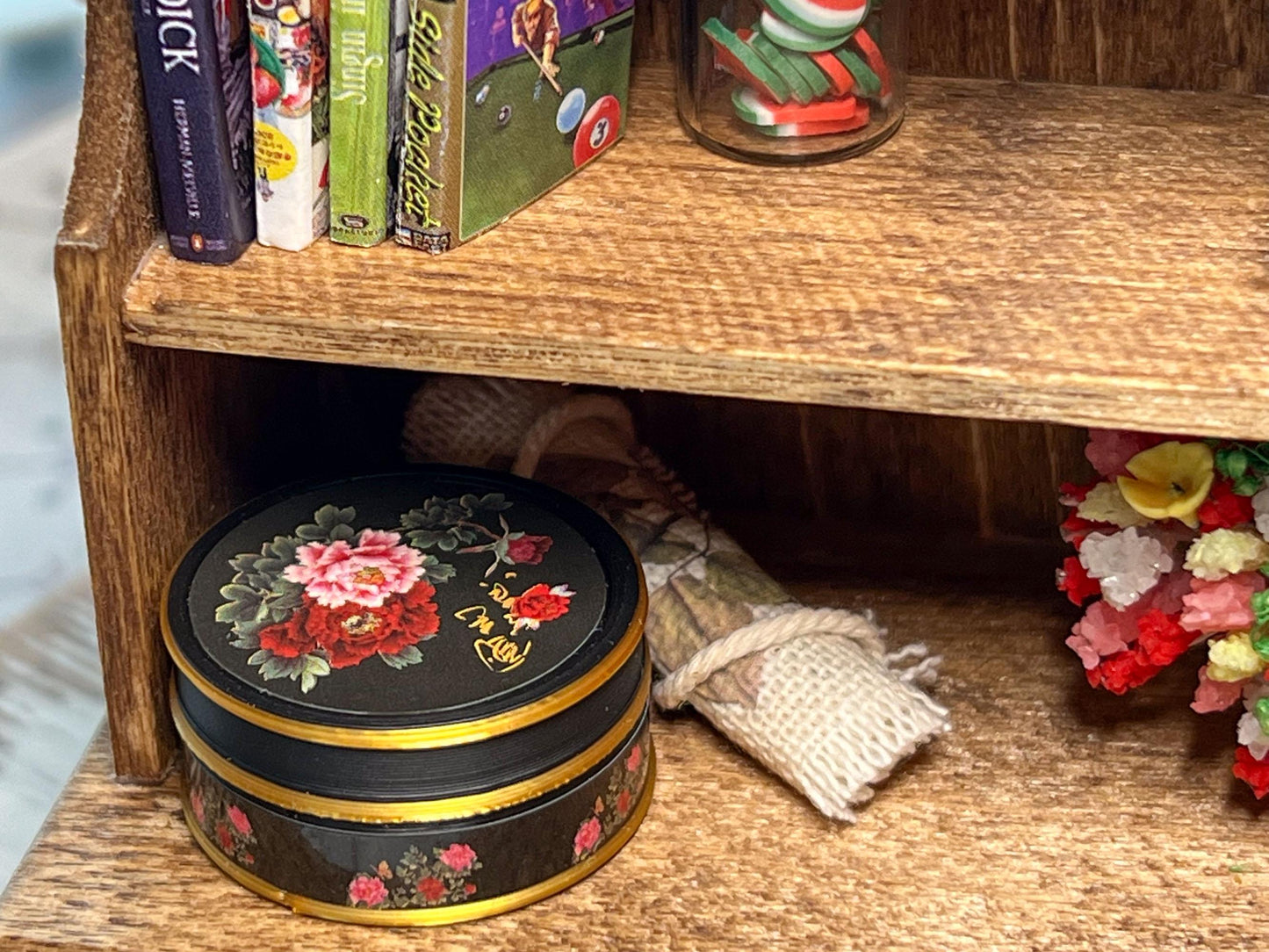 Dollhouse Miniature Sewing Kit – 1:12 Scale Dollhouse Accessory | Vintage Box with Thread, Buttons & Needles __etsy:6812948690
