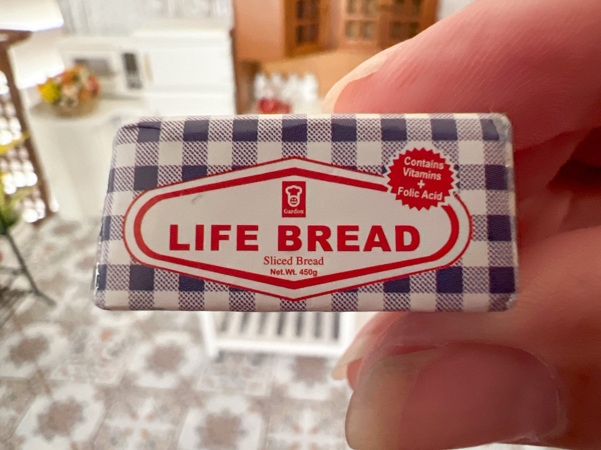 Dollhouse Miniature Sliced Bread 1 PC – 1:12 Scale Pretend Supermarket Food with Nutritional Label __etsy:6155705051