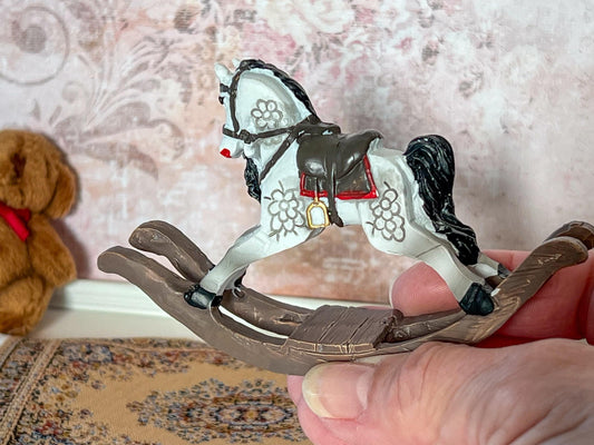 Dollhouse Rocking Horse - 1:6 Scale - Miniature Nursery Decor, Classic Nursery Accent - Large __etsy:7687277372