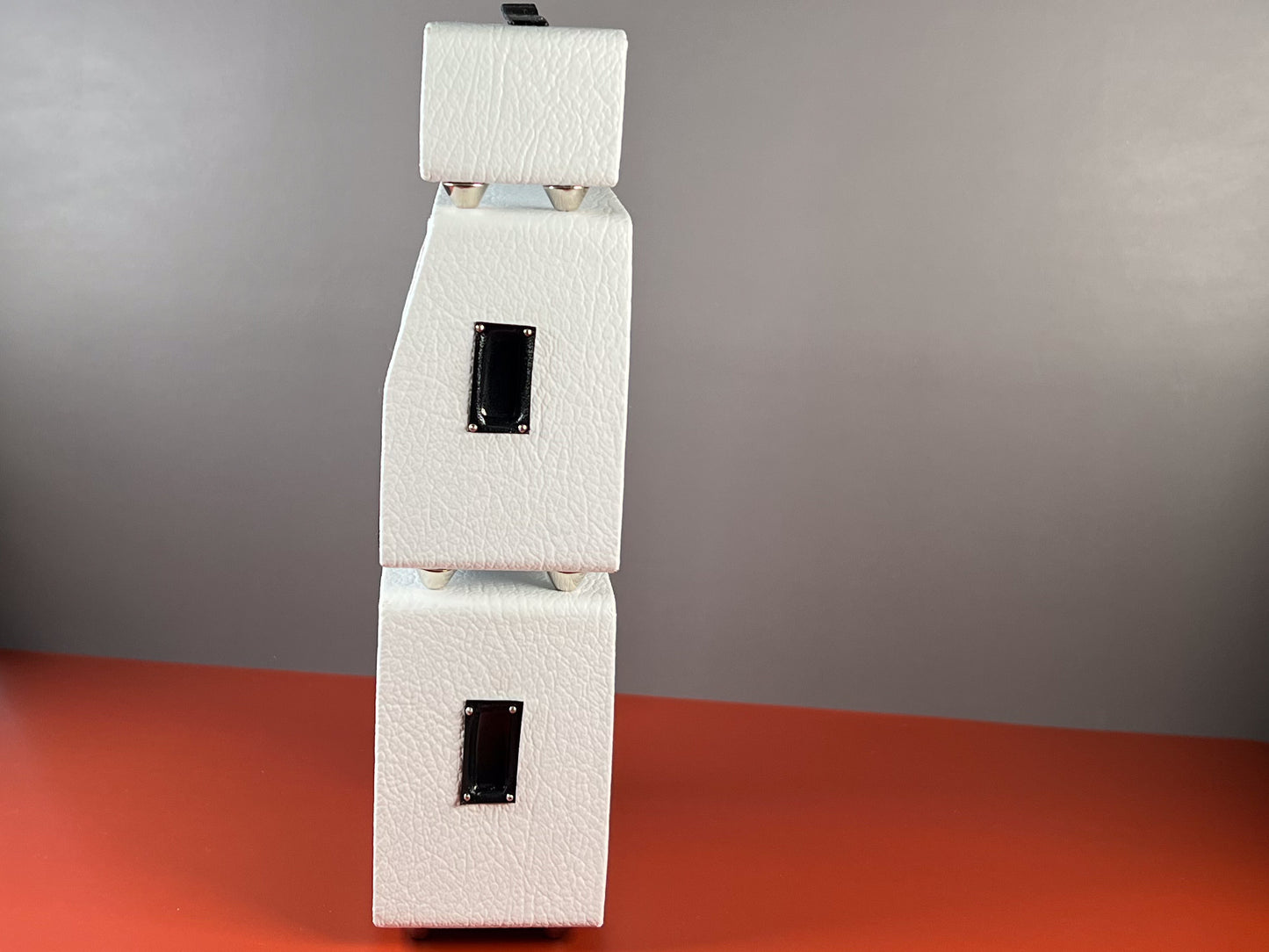 1:12 Scale Miniature White 3-Stack Guitar Amplifier – Collectible Dollhouse Music Room Decor