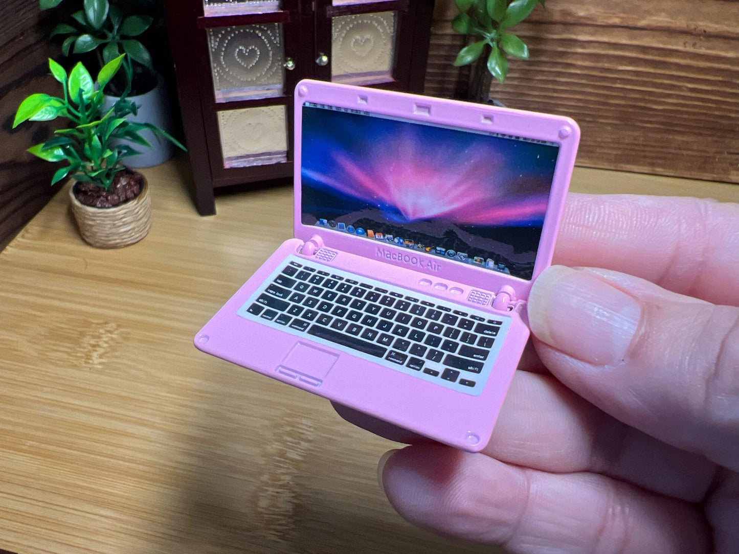 Miniature Alloy Laptop 1:12 Scale – Opens & Closes – Dollhouse Desk Accessory __etsy:6414877849