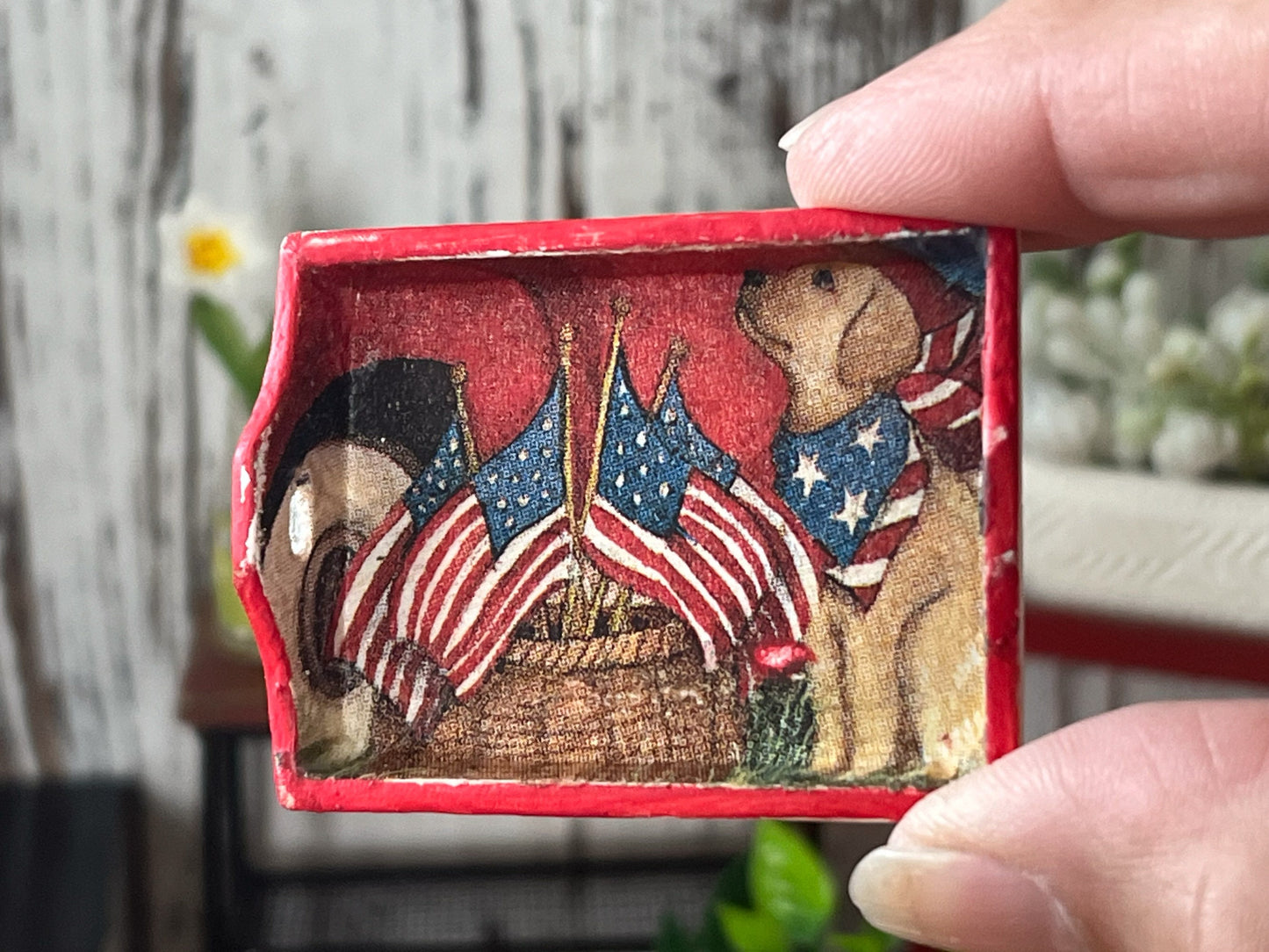 Miniature American Serving Tray –  1:12 Scale - Dollhouse 4th of July Décor __etsy:5900239203