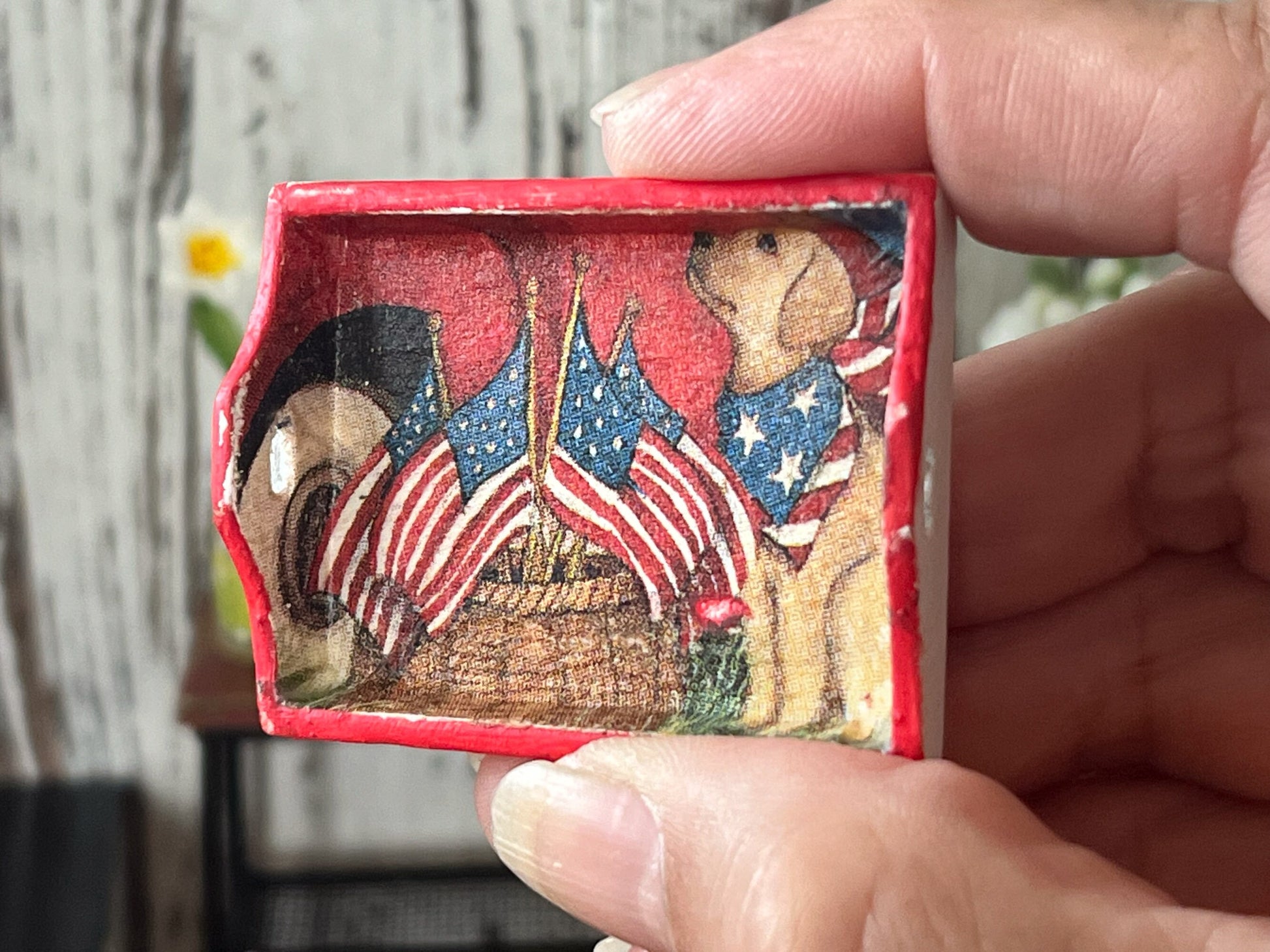 Miniature American Serving Tray –  1:12 Scale - Dollhouse 4th of July Décor __etsy:5852145642