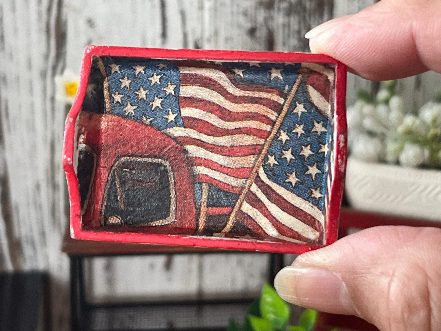 Miniature American Serving Tray –  1:12 Scale - Dollhouse 4th of July Décor __etsy:5900239321