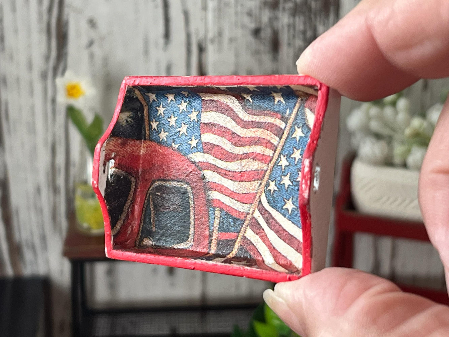 Miniature American Serving Tray –  1:12 Scale - Dollhouse 4th of July Décor __etsy:5900239311
