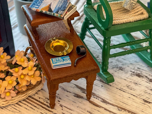 Miniature Ashtray Pipe Match Set 1:12 Scale Dollhouse Smoking Decor __etsy:7964365307