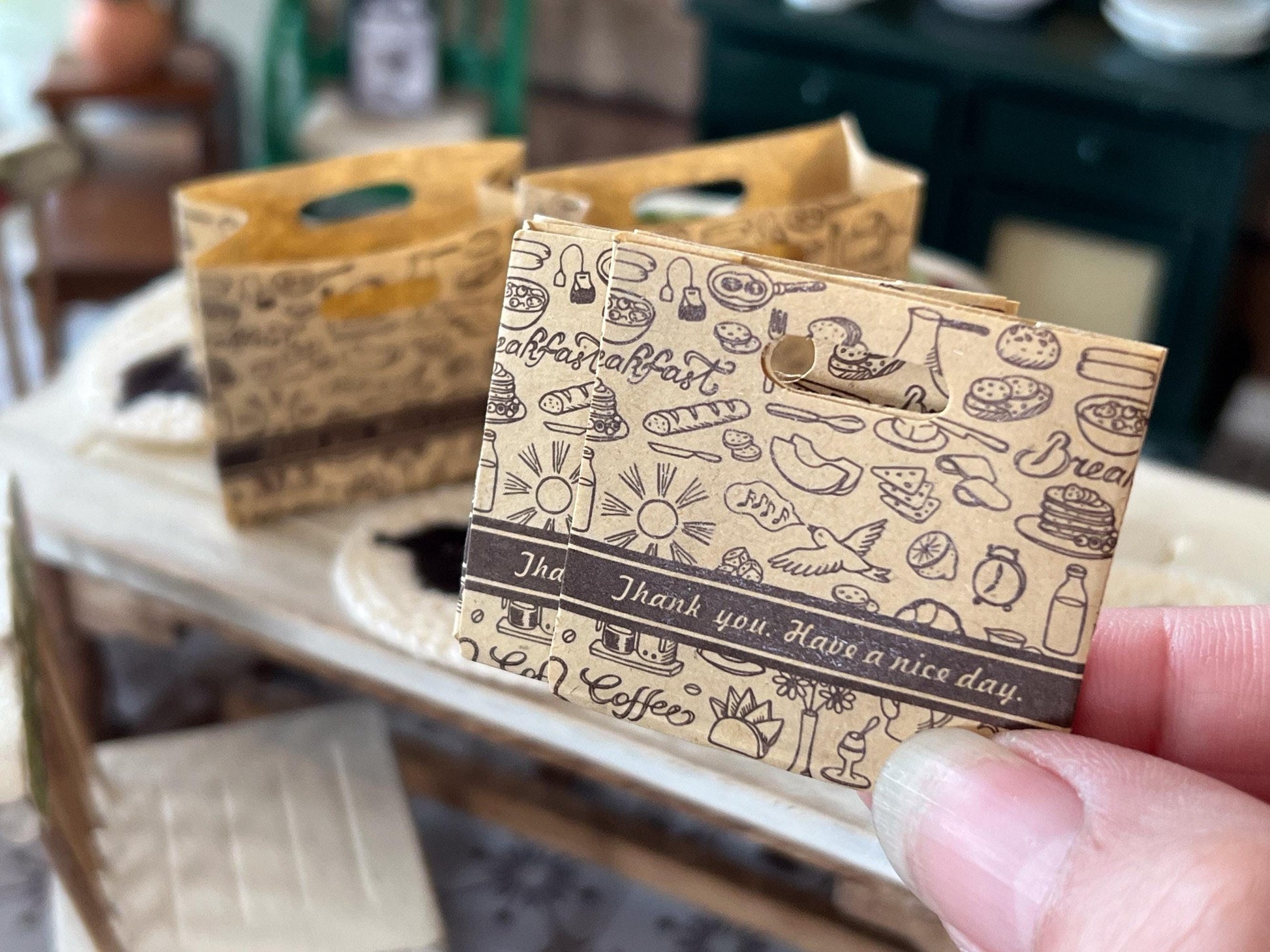 Miniature Bakery Kraft Paper Bags 4PC 1:12 | Scale | Dollhouse Accessory | Mini Grocery Bags __etsy:6787500284