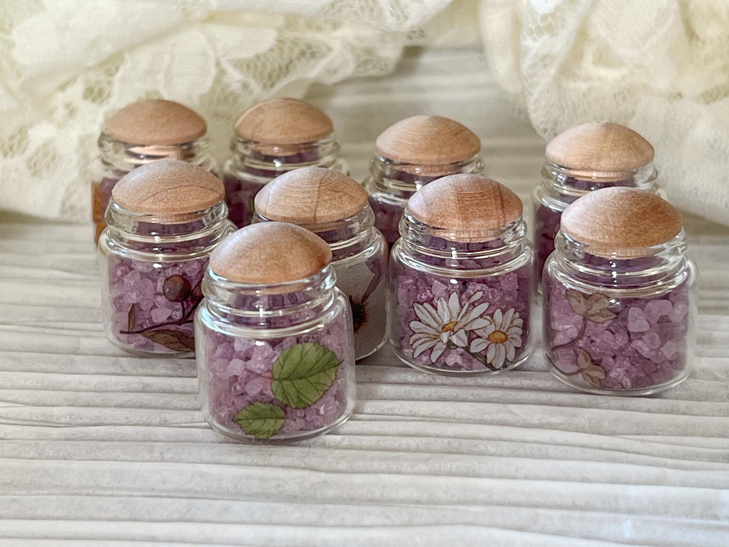 Miniature Bath Soak Lavender Jar –  Dollhouse Spa Decor | Mineral Bath __etsy:6850069943