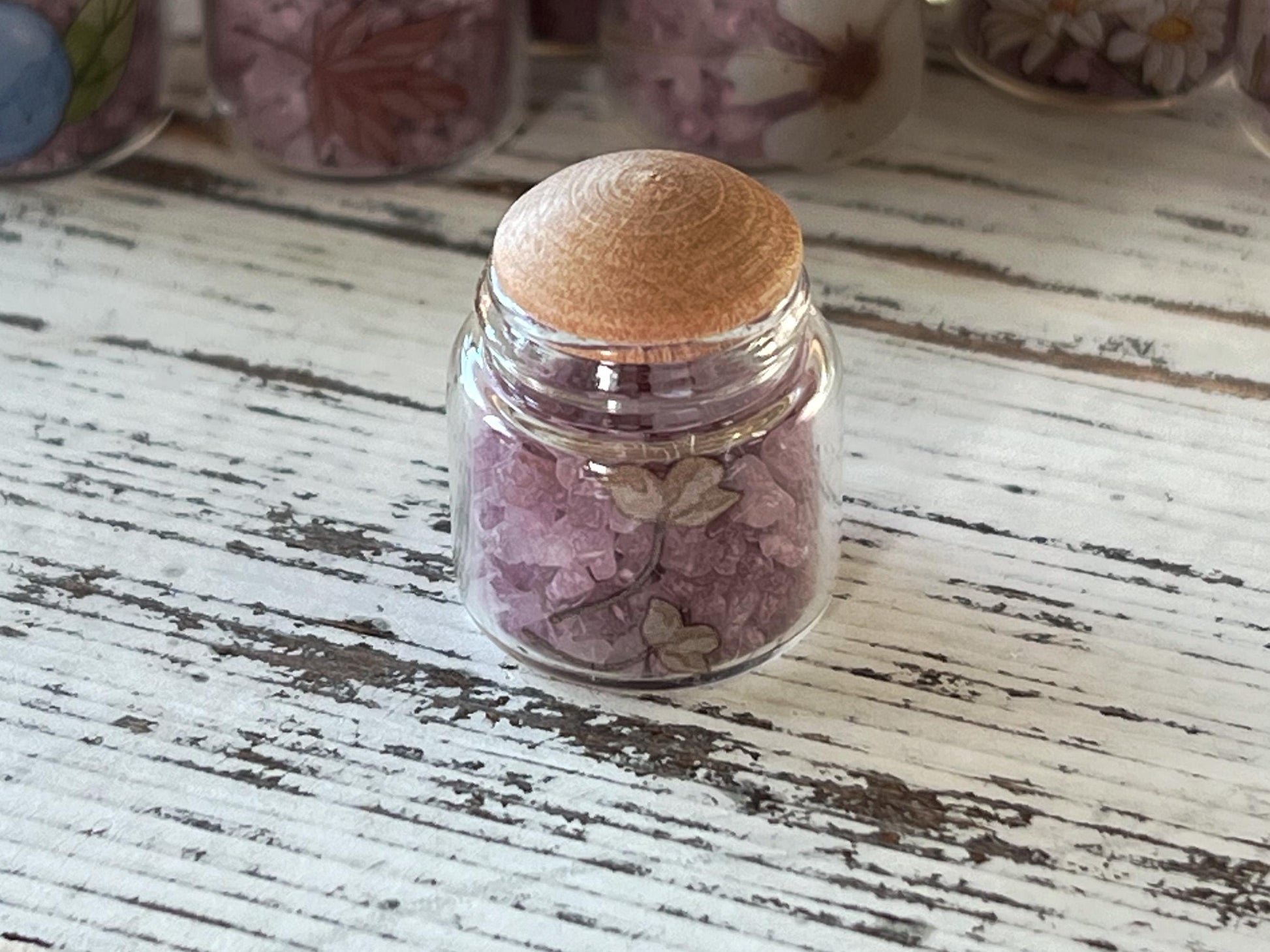 Miniature Bath Soak Lavender Jar –  Dollhouse Spa Decor | Mineral Bath __etsy:6804037680