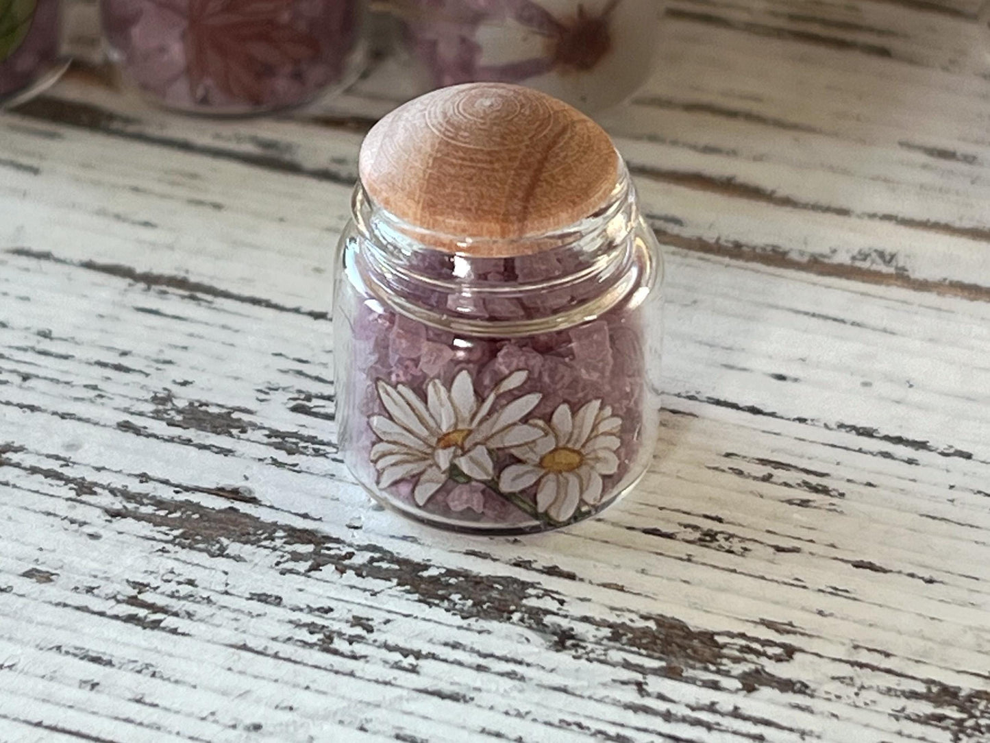 Miniature Bath Soak Lavender Jar –  Dollhouse Spa Decor | Mineral Bath __etsy:6852046327