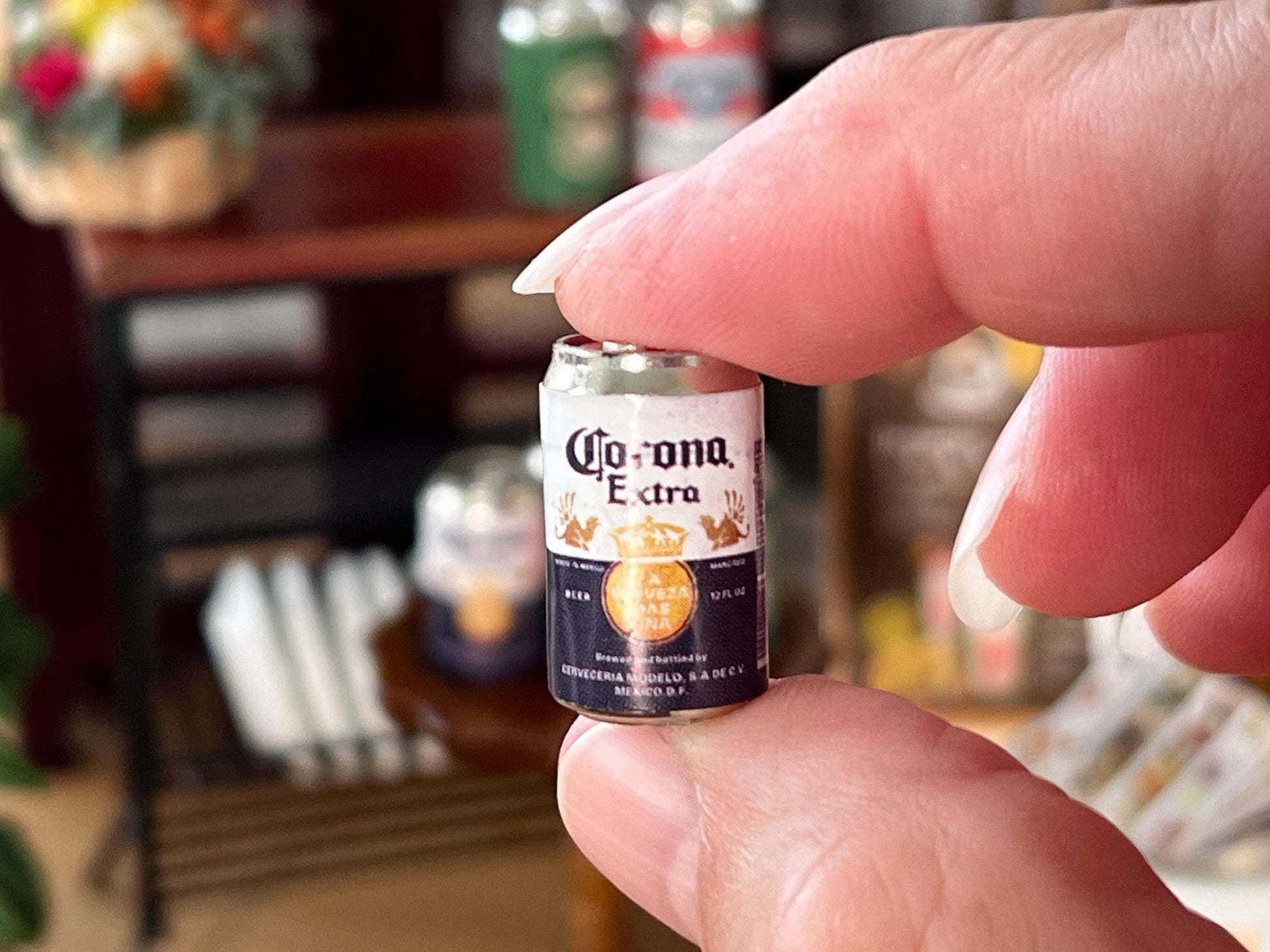 Miniature Beer Cans – Budweiser, Heineken, Corona – 1:12 Scale Realistic Dollhouse Bar Accessories __etsy:6513108011