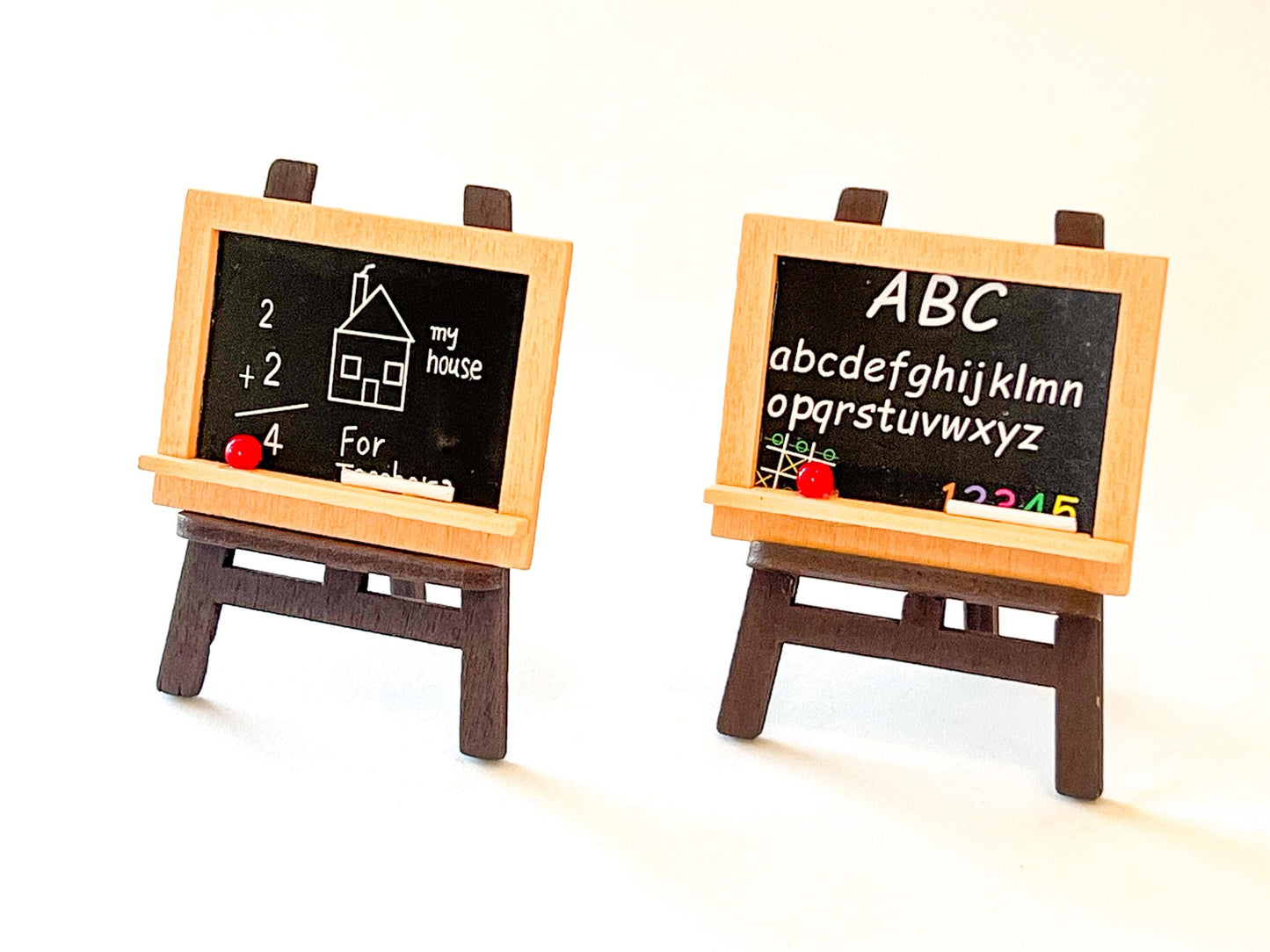 Miniature Blackboard with Stand – 1:12 Scale - Dollhouse Chalkboard with Chalk & Eraser __etsy:7846655766