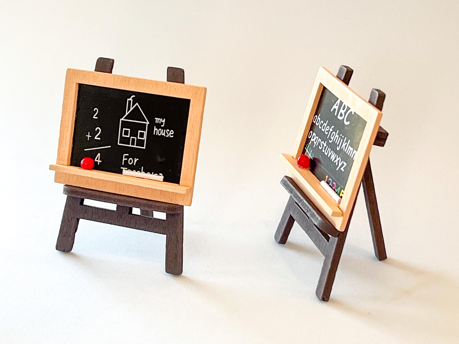 Miniature Blackboard with Stand – 1:12 Scale - Dollhouse Chalkboard with Chalk & Eraser __etsy:7894614731