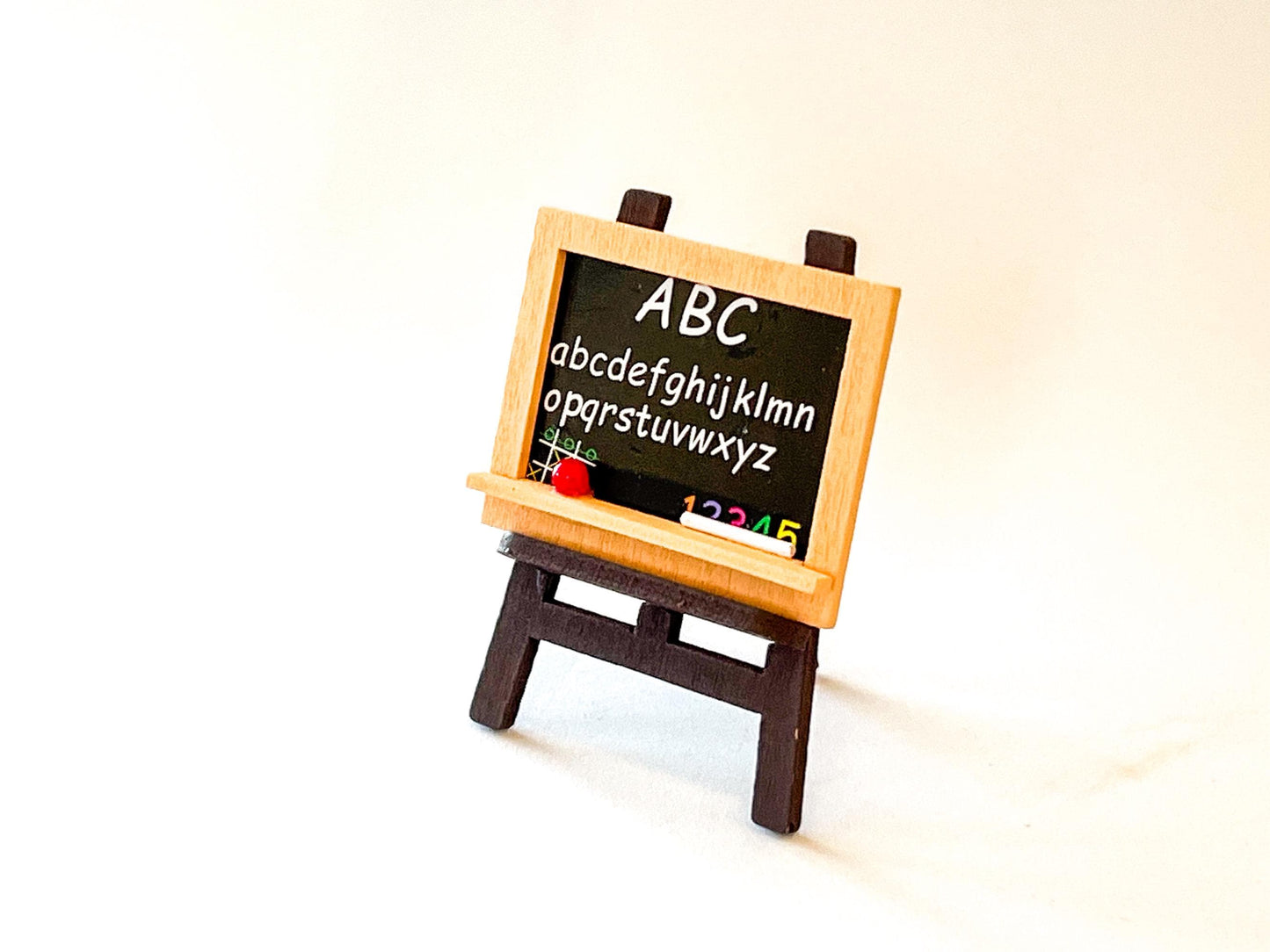 Miniature Blackboard with Stand – 1:12 Scale - Dollhouse Chalkboard with Chalk & Eraser __etsy:7894614743