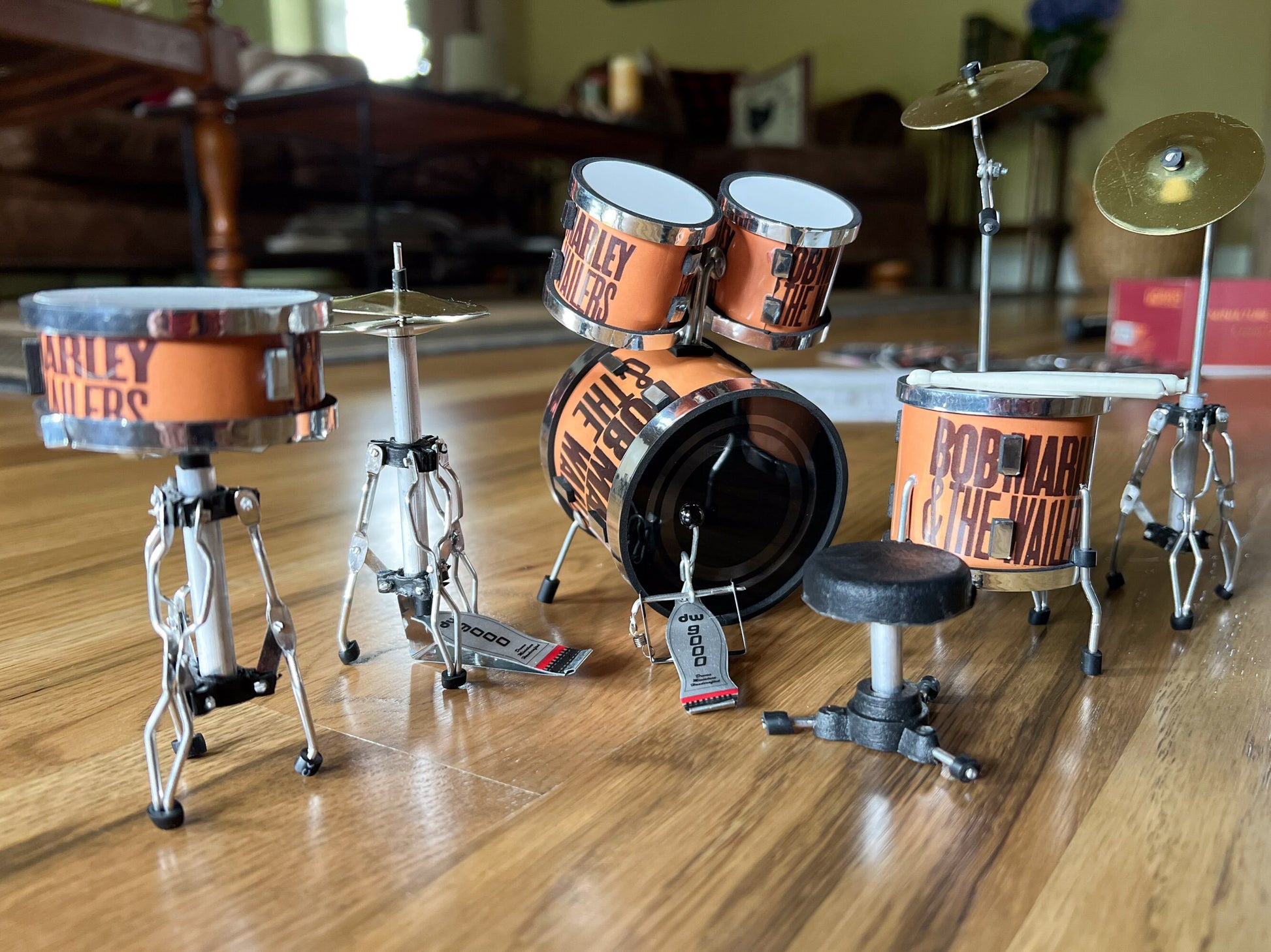 Miniature Bob Marley & The Wailers Drum Set-1:12 Scale – Dollhouse Reggae Collectible Instrumets __etsy:6169294811