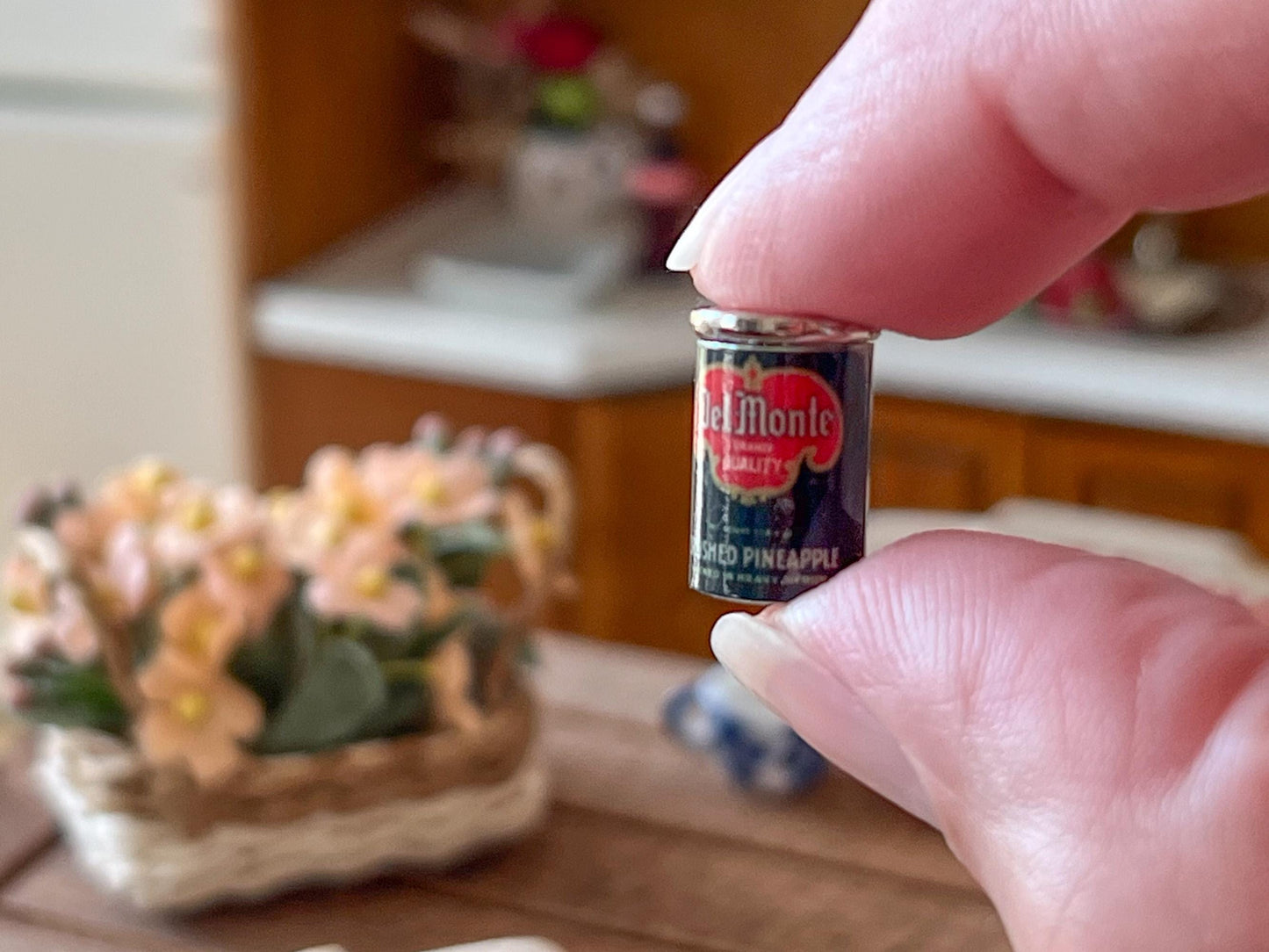 Miniature Can Food 5 PC Set-1:12 Scale-Dollhouse Pantry Can Fruit and Vegetables __etsy:8043106484