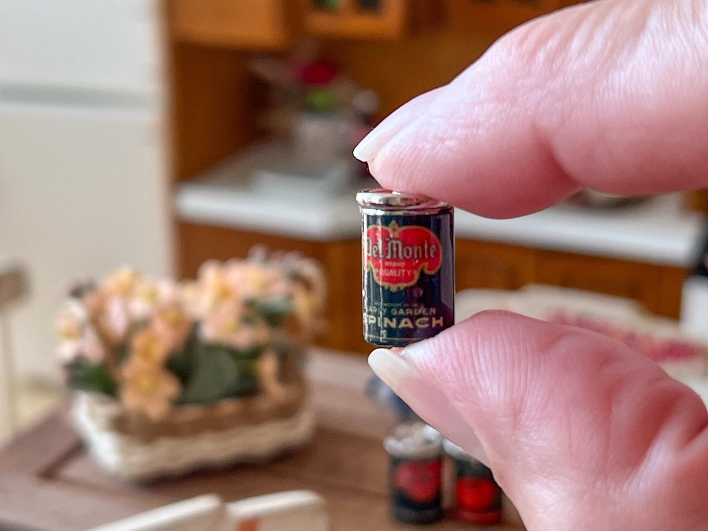 Miniature Can Food 5 PC Set-1:12 Scale-Dollhouse Pantry Can Fruit and Vegetables __etsy:8043106422