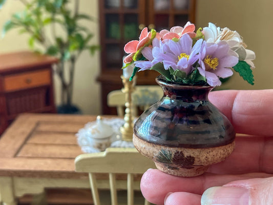 Miniature Ceramic Vase – 1:6 Scale Dollhouse Fall Floral Decor __etsy:6977179508