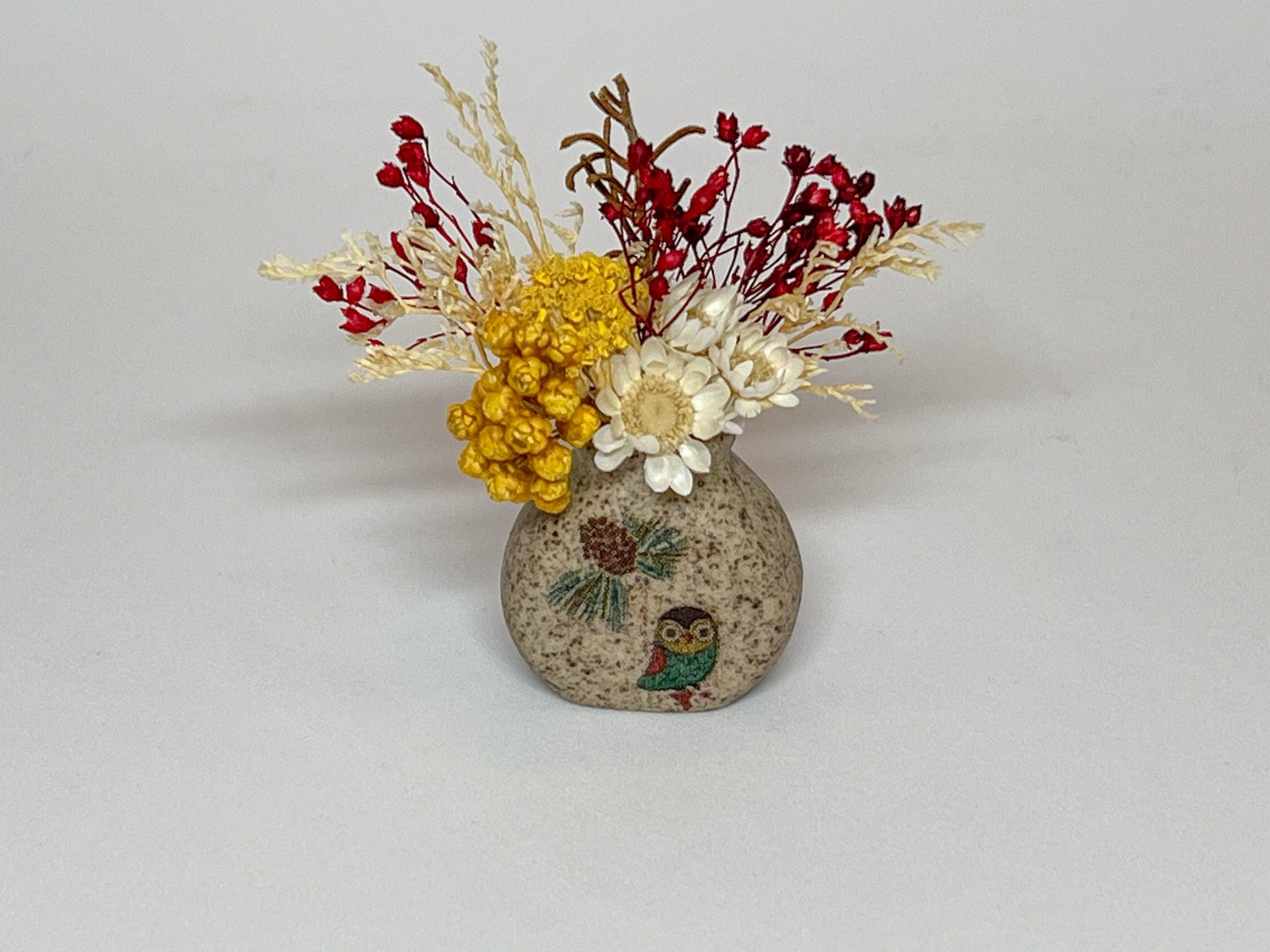 Miniature Ceramic Vase 1:12 Scale – Rabbit or Owl Motif, Dollhouse Decor __etsy:5576392957