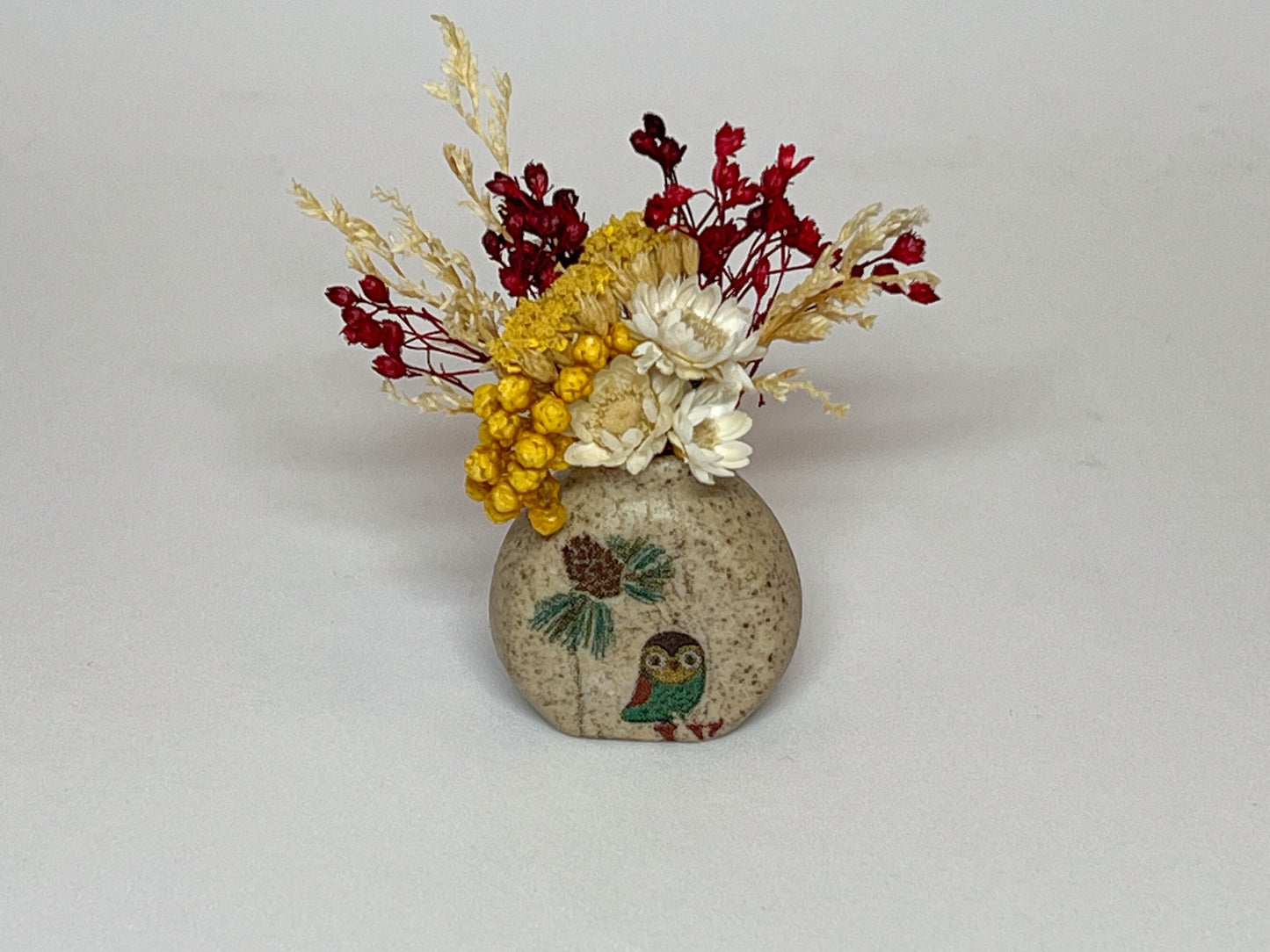 Miniature Ceramic Vase 1:12 Scale – Rabbit or Owl Motif, Dollhouse Decor __etsy:5528276440