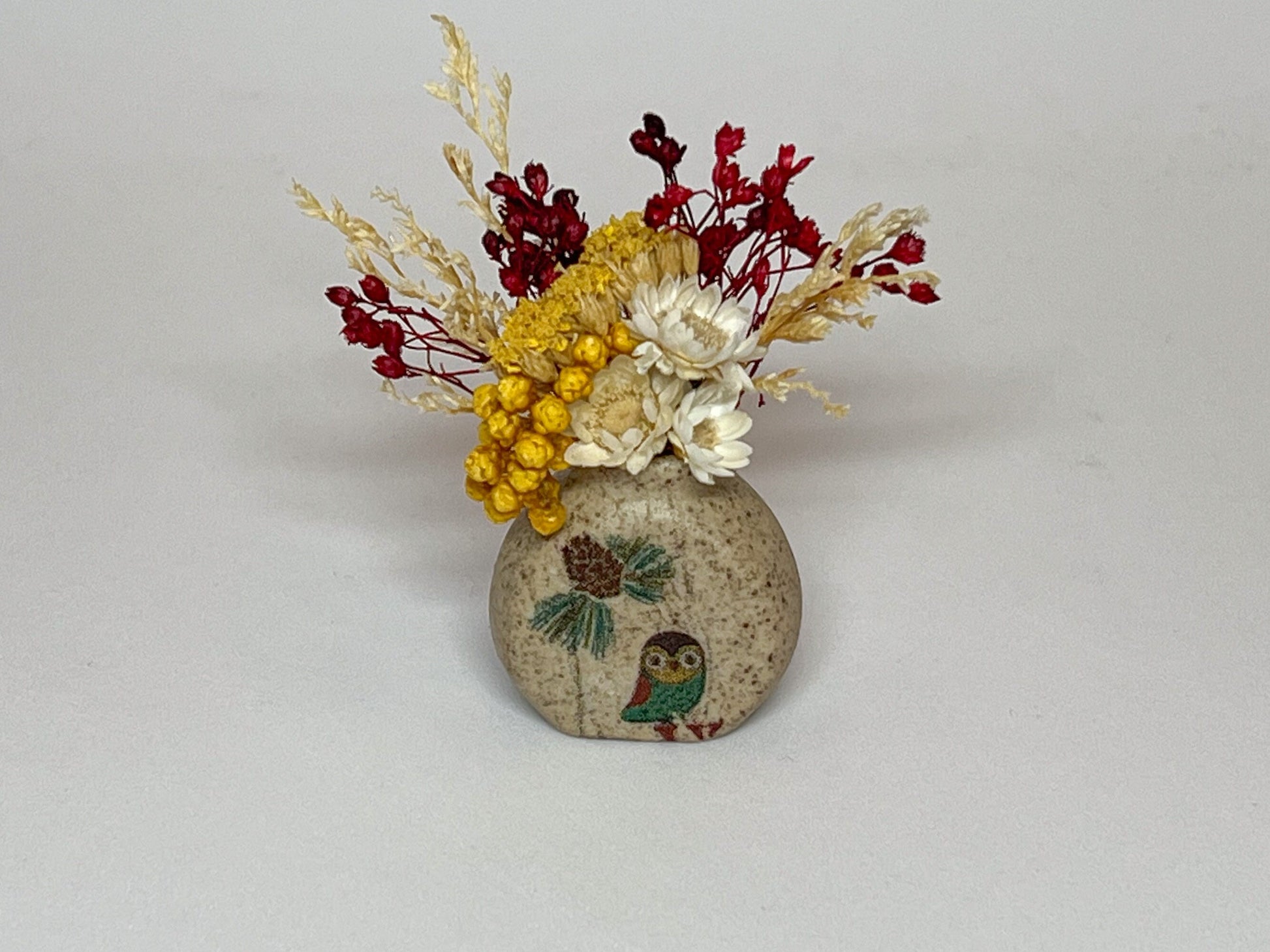 Miniature Ceramic Vase 1:12 Scale – Rabbit or Owl Motif, Dollhouse Decor __etsy:5528276440