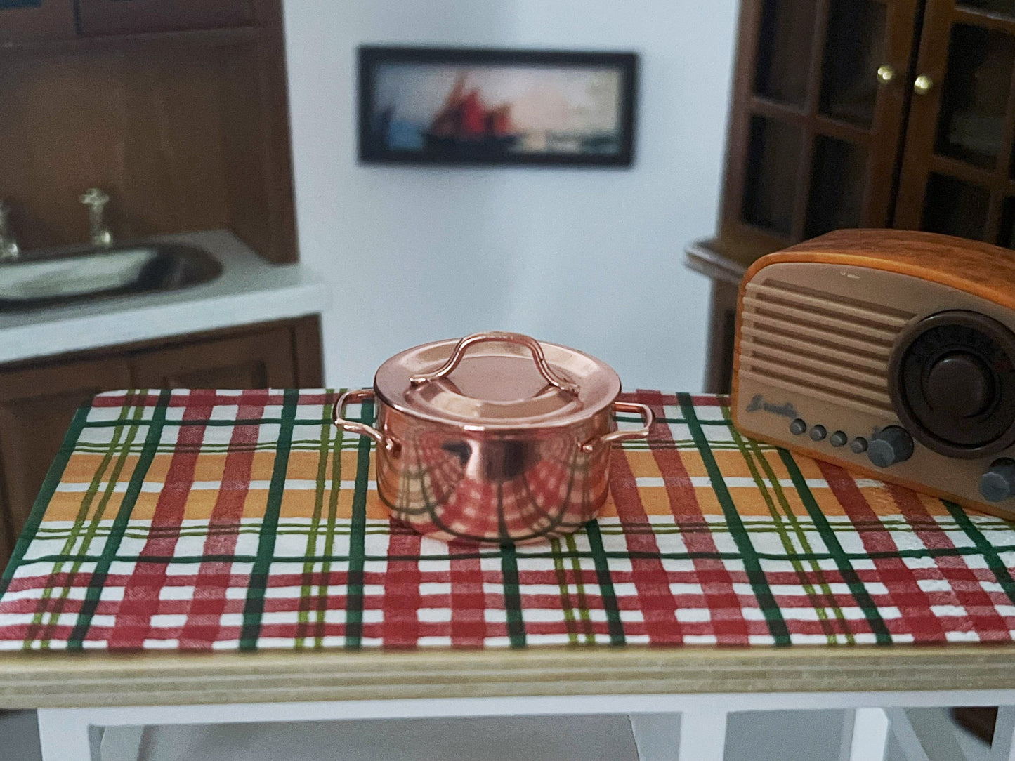 Miniature Cooper Soup Pot-1:12 Scale, Dollhouse Cookware Kitchen Essential __etsy:5584090756