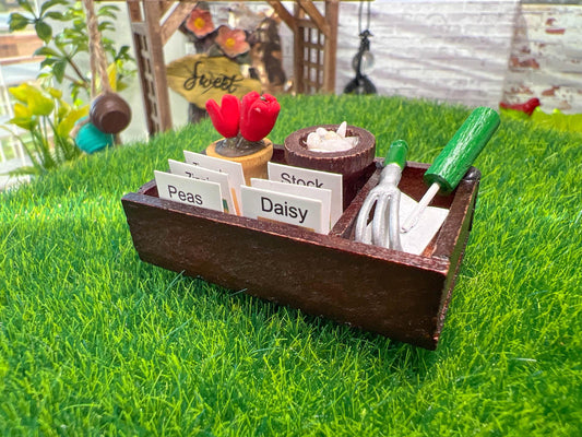 Miniature Gardening Set – 1:12 Scale - Dollhouse Garden Seeds with Accessories __etsy:6777758280