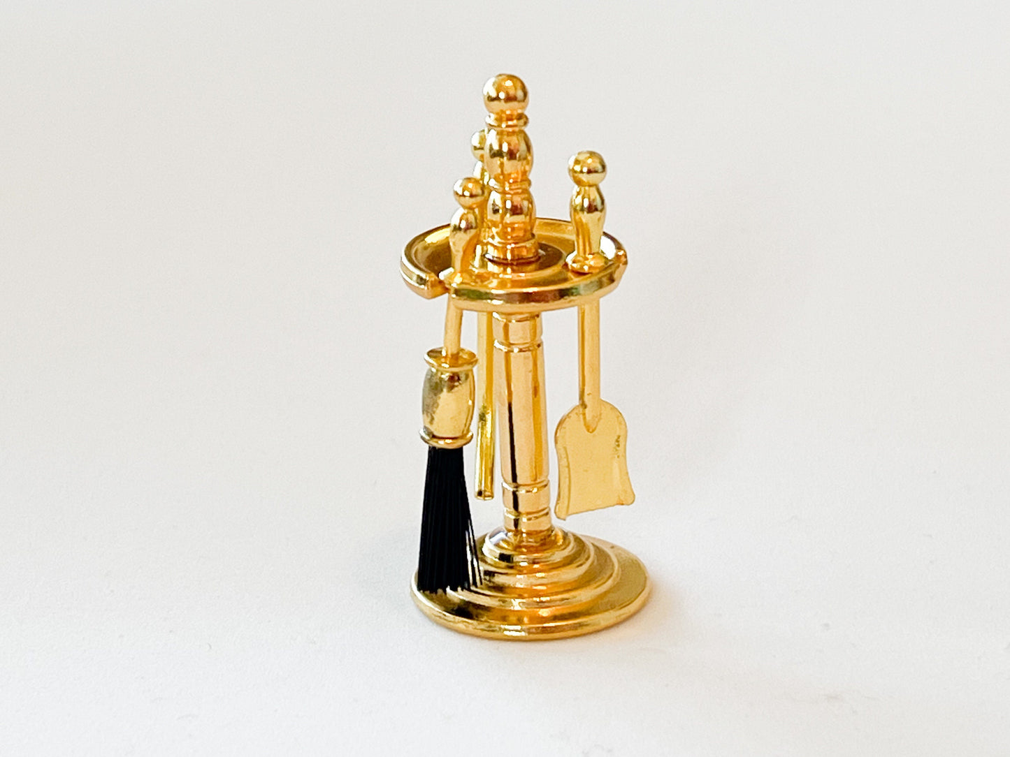 Miniature Gold-Tone Fireplace Tool Set –  1:12 Scale (4PC) Dollhouse Accessories __etsy:6318428258