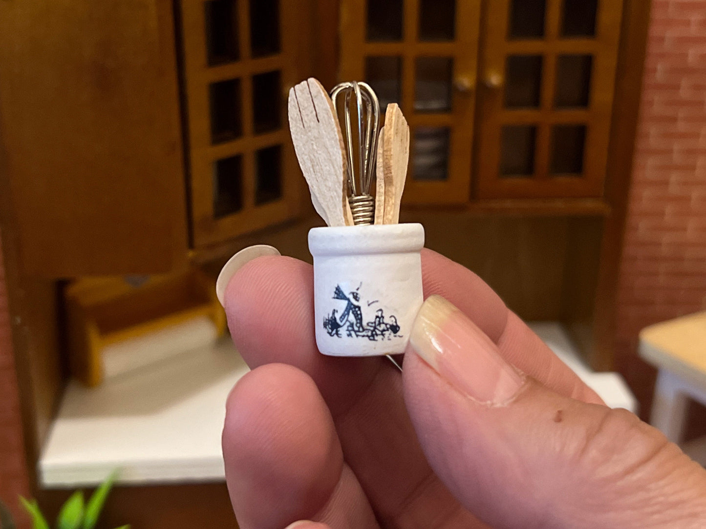 Miniature Kitchen Utensil Set 1:12 Scale –  Dollhouse Cooking Tools __etsy:5661371125